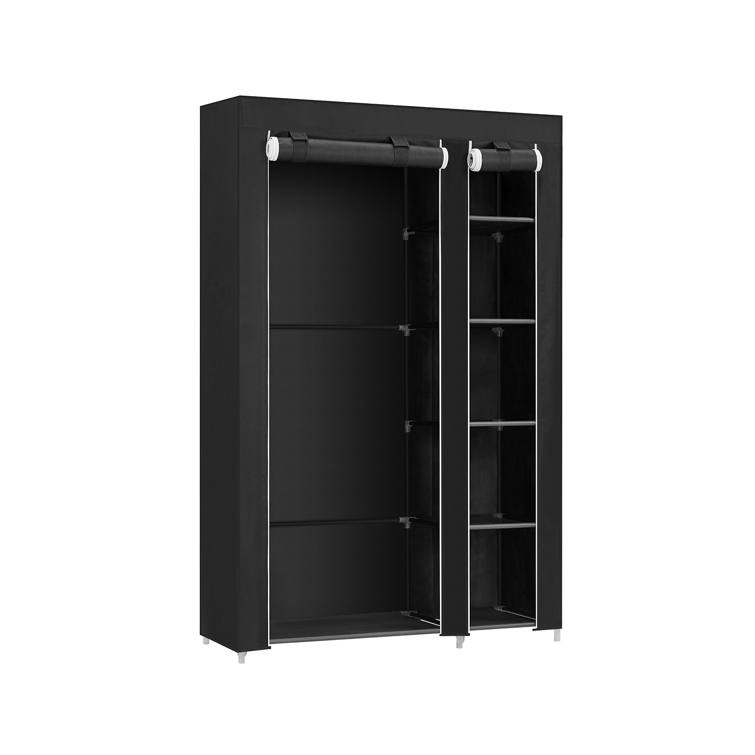 Stoffschrank 175 x 110 cm Schwarz