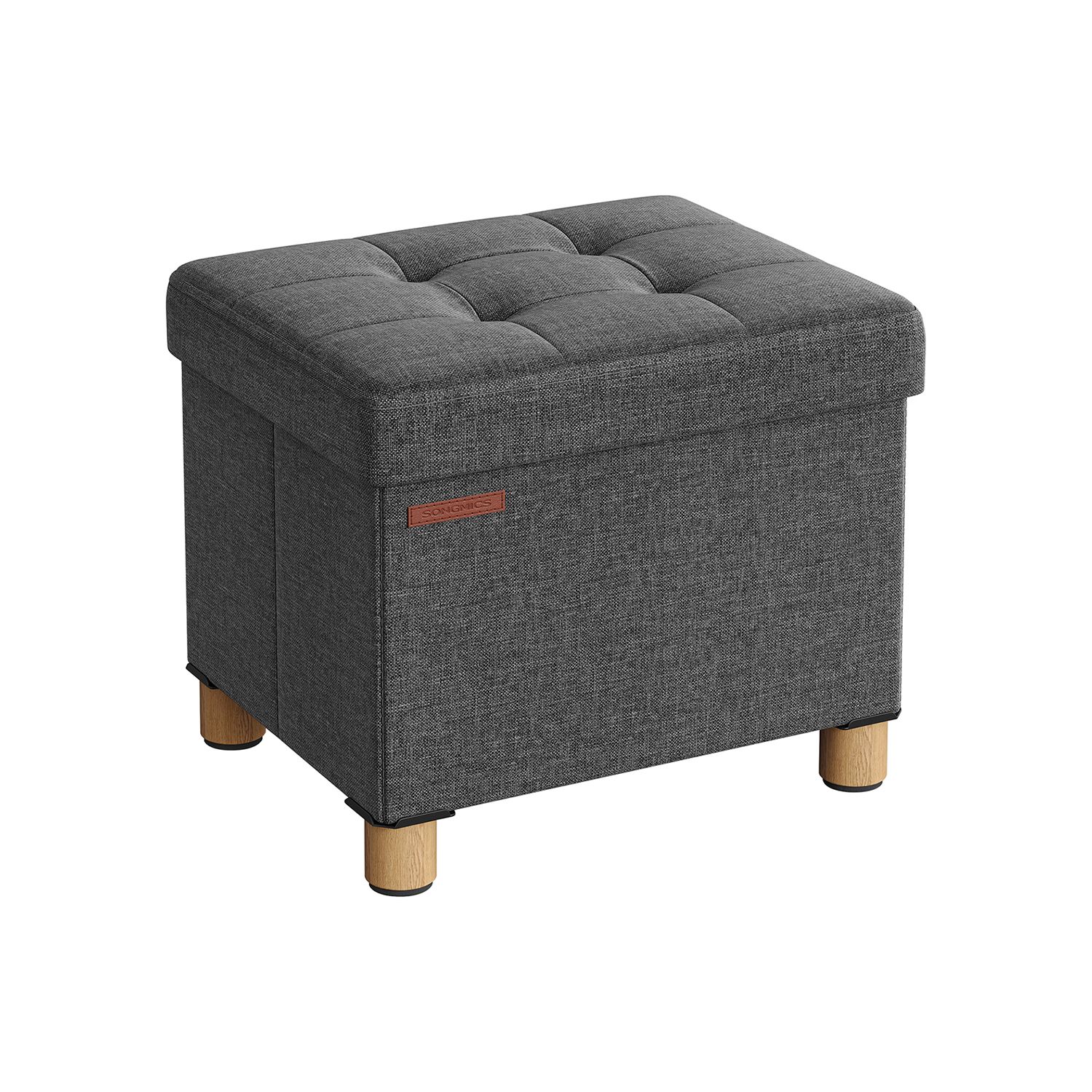 Sitzbank klappbar 32 x 40 x 33,5 cm mit Stauraum dunkelgrau