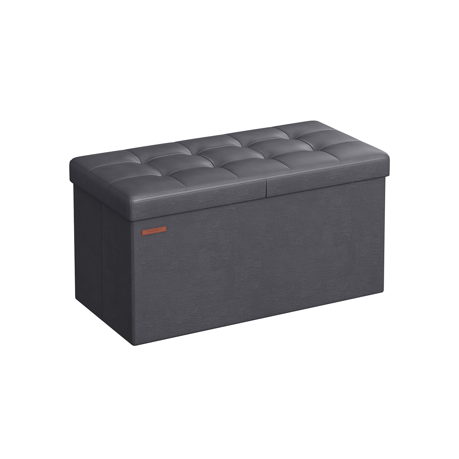 Sitzbank faltbar 89 Liter 38 x 76 x 38 cm dunkelgrau