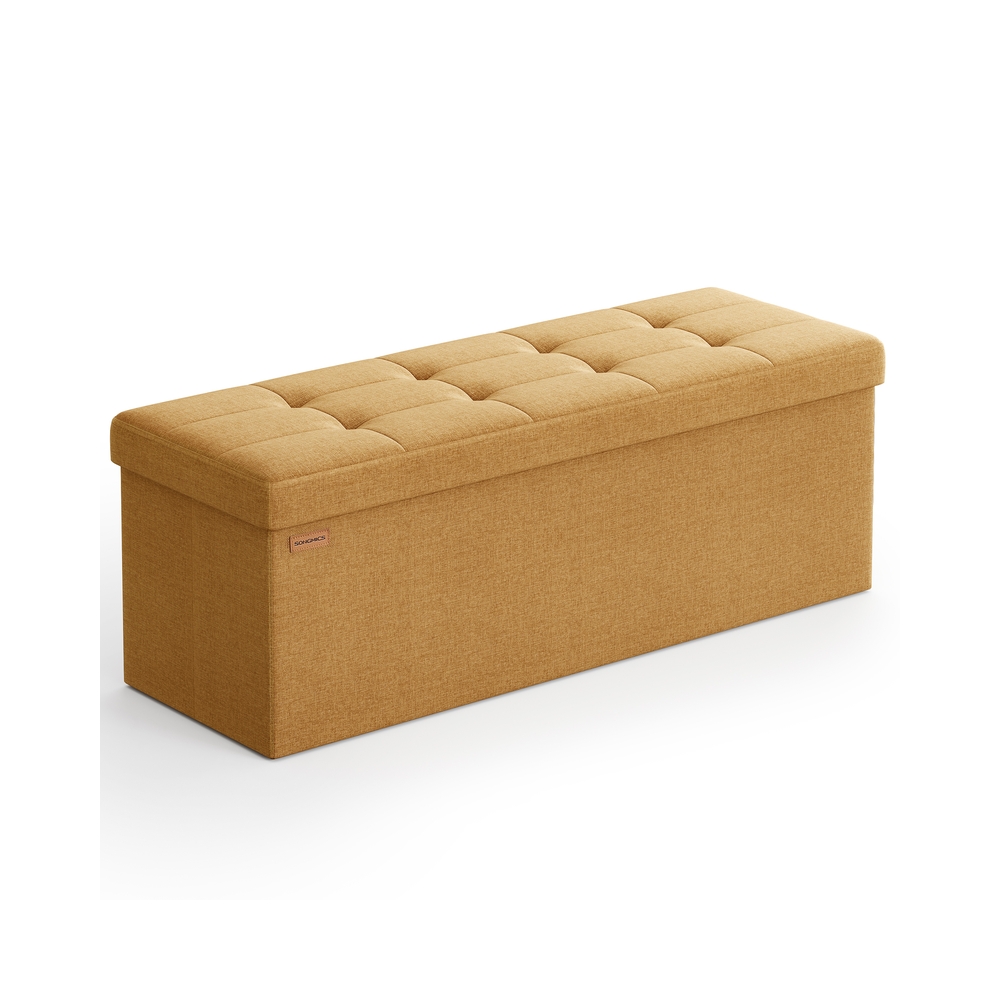 Sitzhocker mit Stauraum 38 x 110 x 38 cm ingwergelb