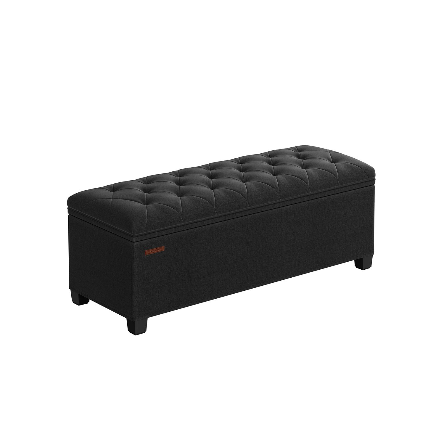 Sitzhocker mit Stauraum 40 x 110 x 40 cm tintenschwarz