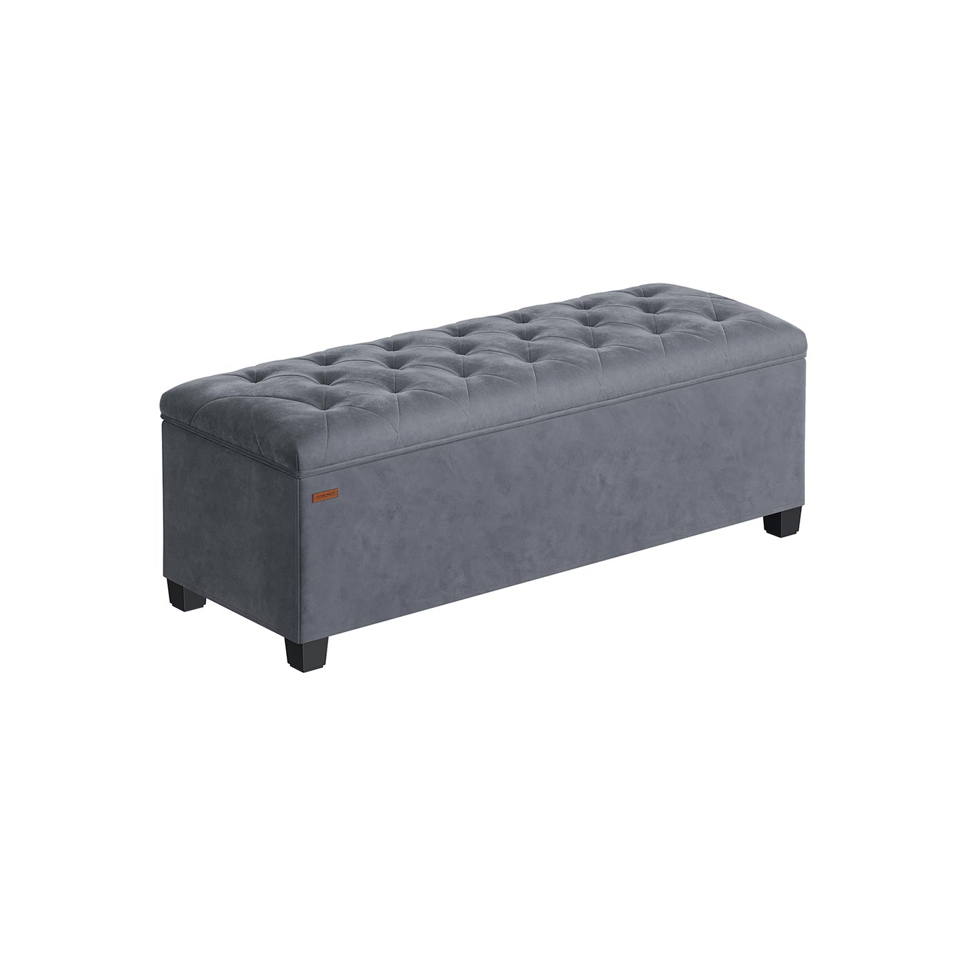 Sitzhocker mit Stauraum 40 x 110 x 40 cm schiefergrau