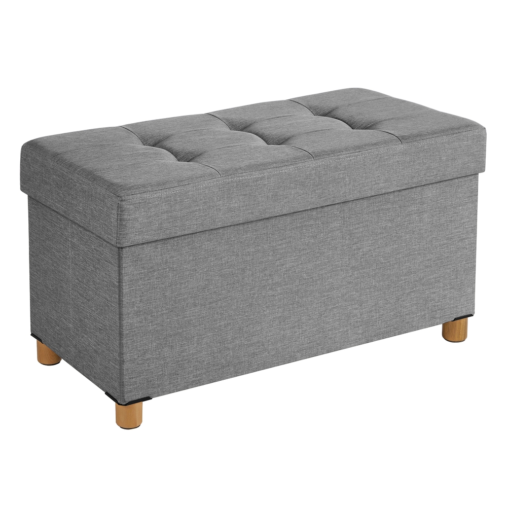 Sitzhocker mit Stauraum Hellgrau