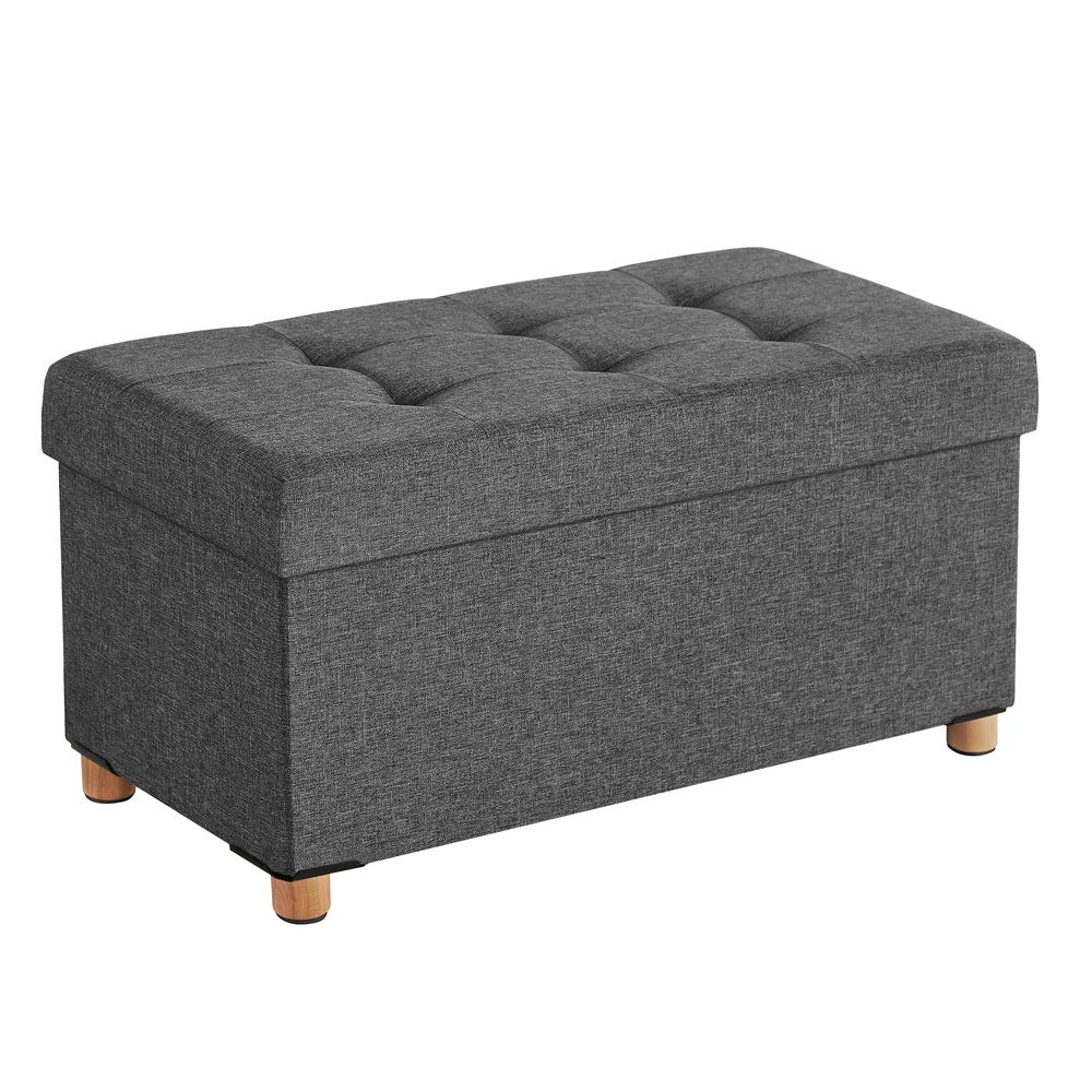SONGMICS Sitzhocker mit Stauraum, 76 x 38 x 40 cm, bis 300 kg belastbar