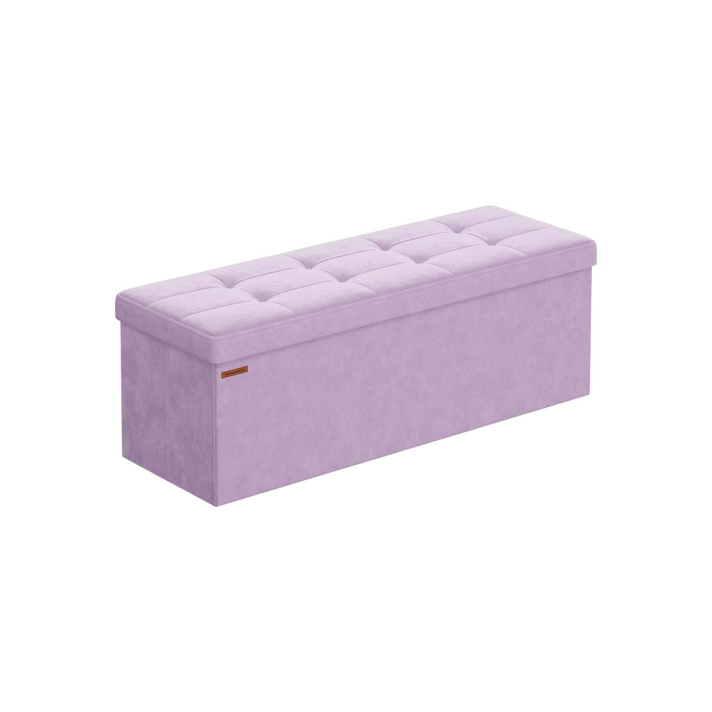 Sitzbank mit Stauraum aus Samt 38 x 110 x 38 cm