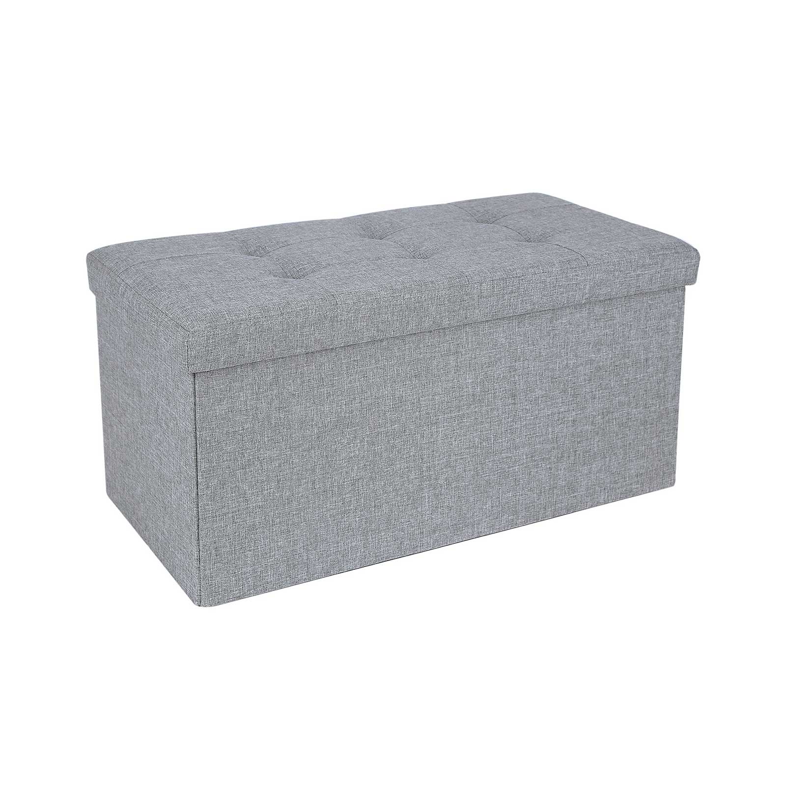 SONGMICS Sitztruhe LSF47G helllgrau Stoff 76,0 cm