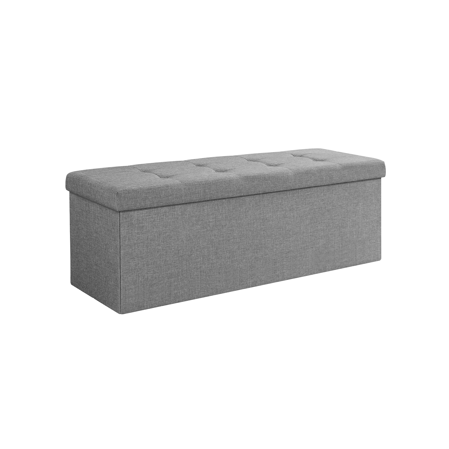 SONGMICS Sitztruhe LSF77G hellgrau Stoff 110,0 cm