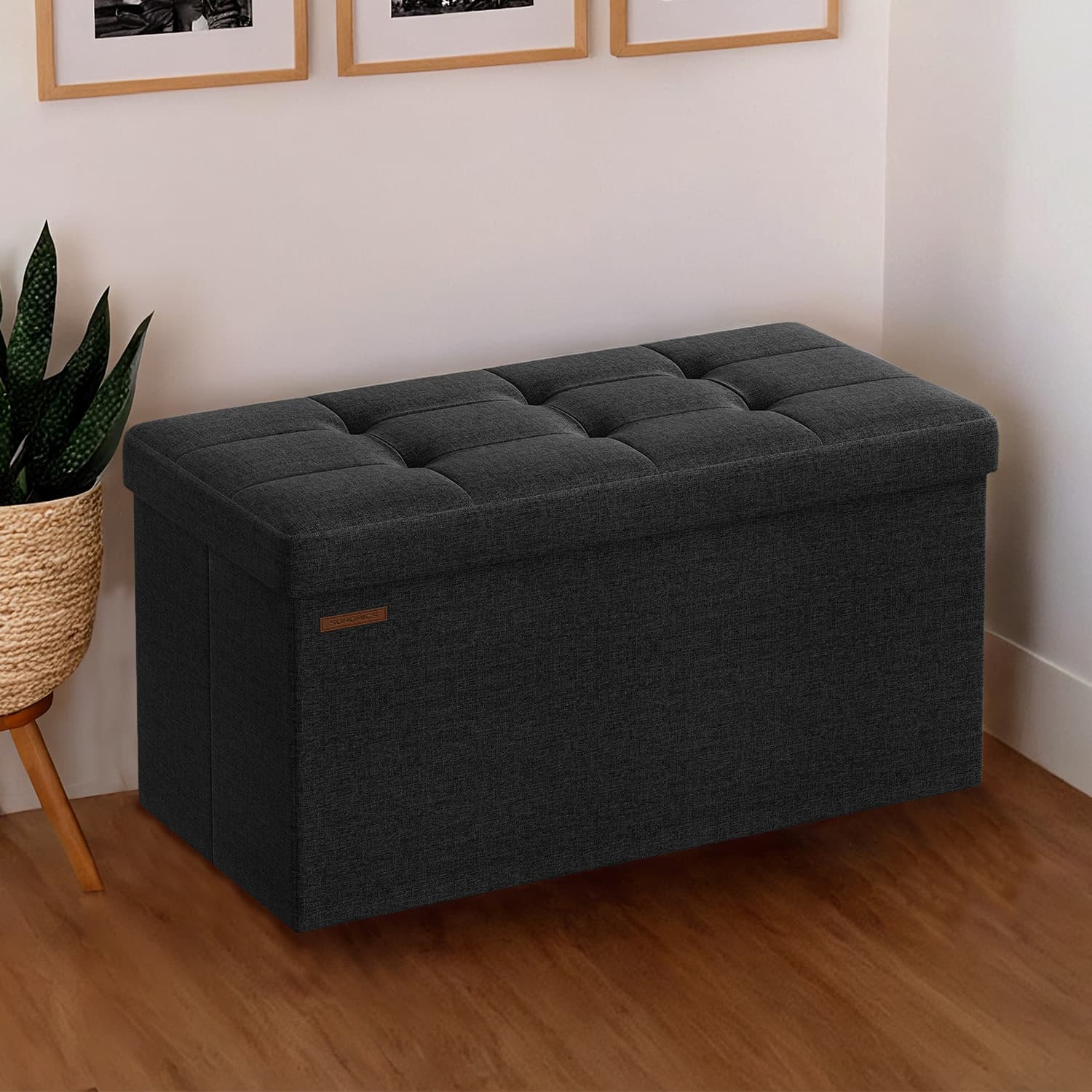 Sitzbank mit Stauraum, 38 x 76 x 38 cm, Sitztruhe