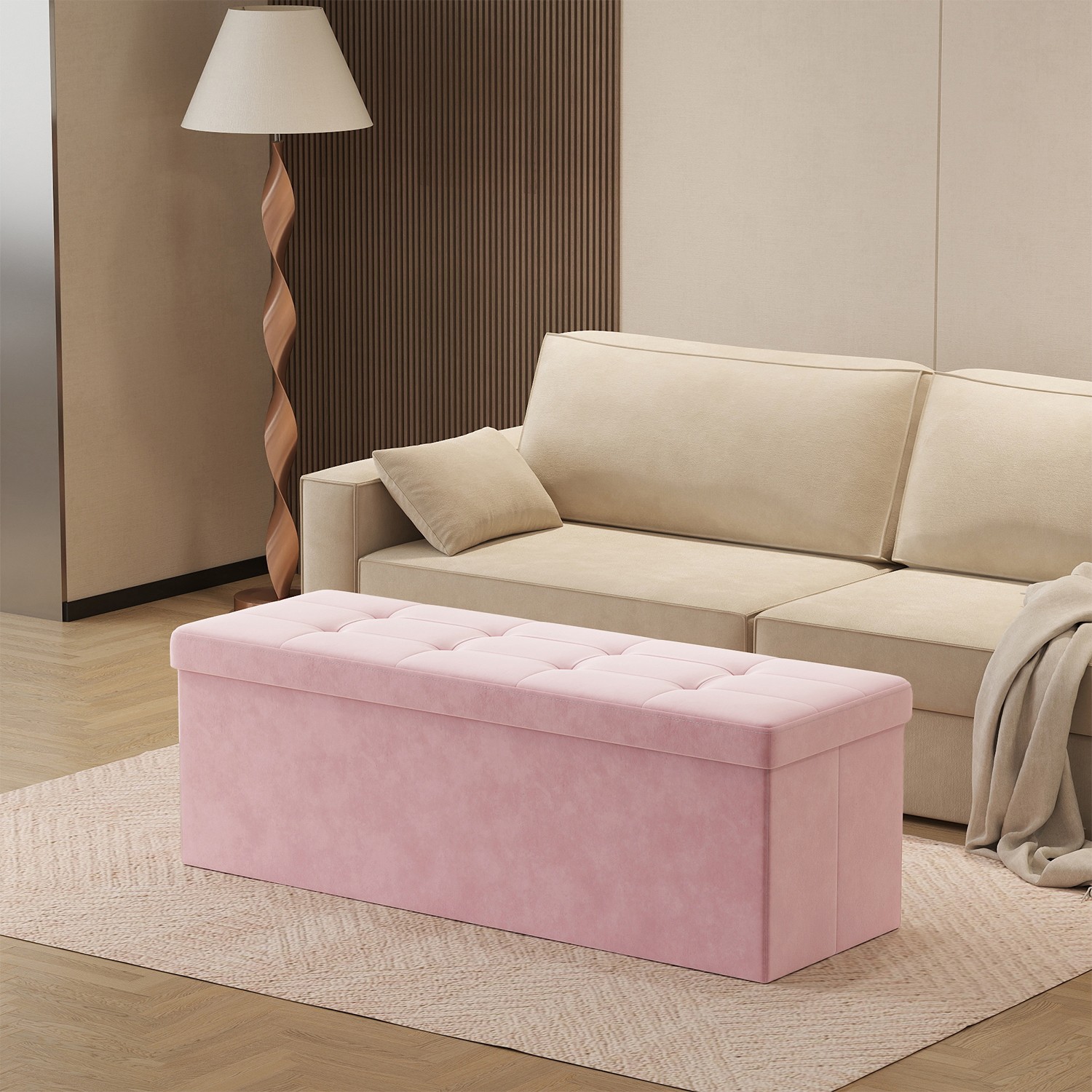 Sitzhocker mit Stauraum, Sitzbank, 38 x 110 x 38 cm