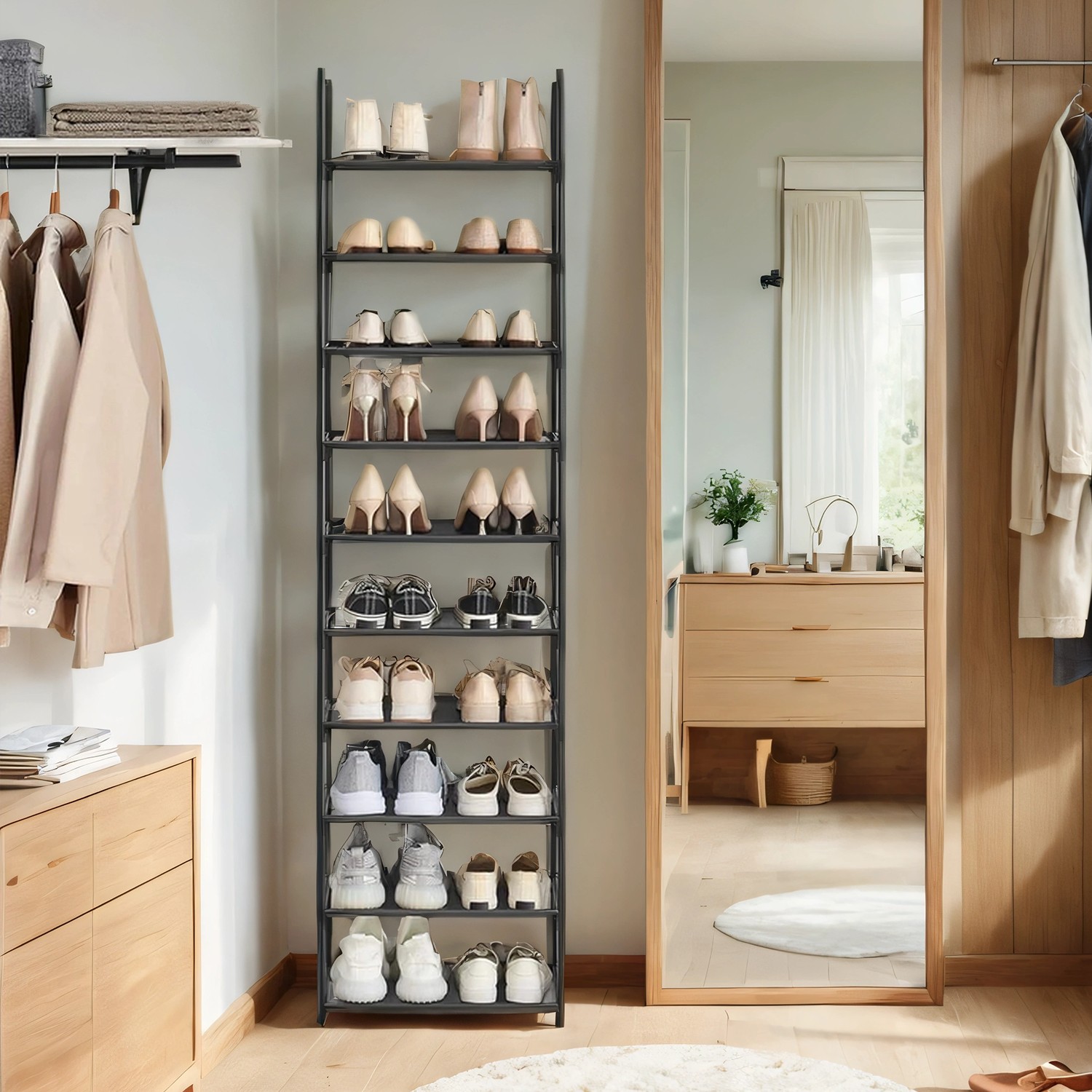 Schuhregal,10 Ebenen, Schuhablage