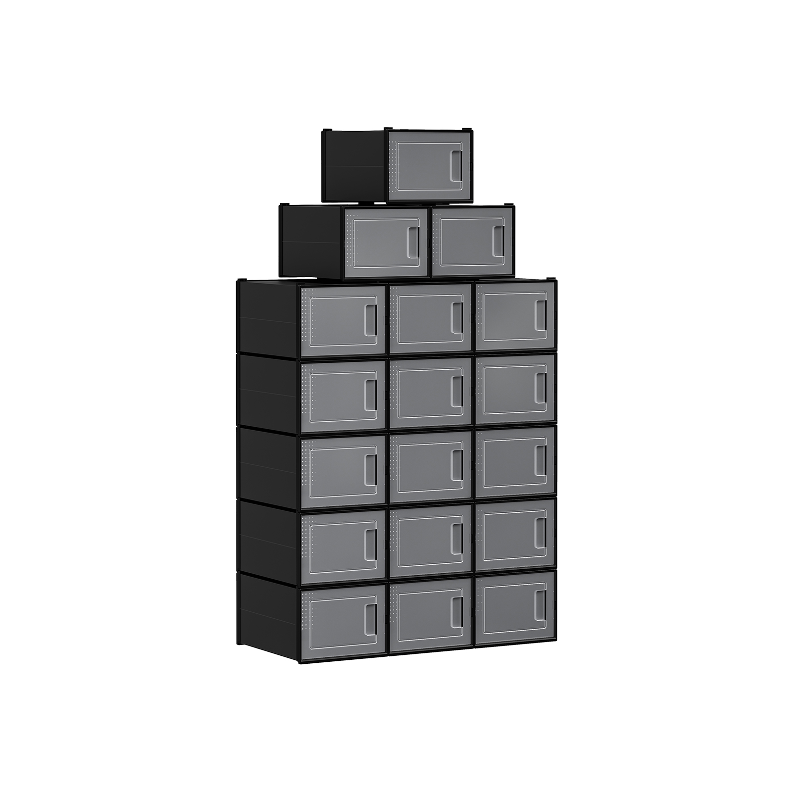 Schuhboxen 18er Set schwarz