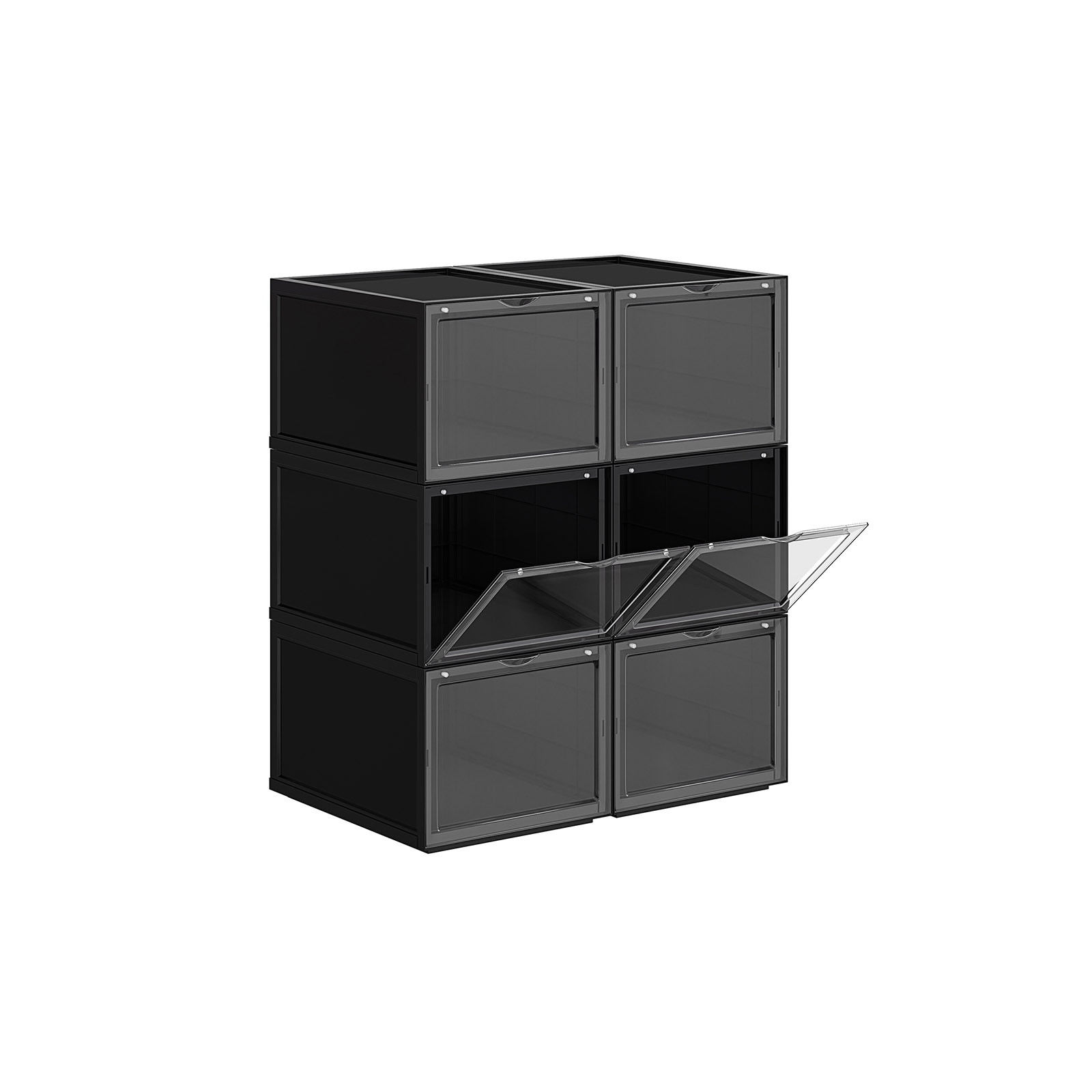 Schuhboxen 6 Stk bis Größe 46 Schwarz