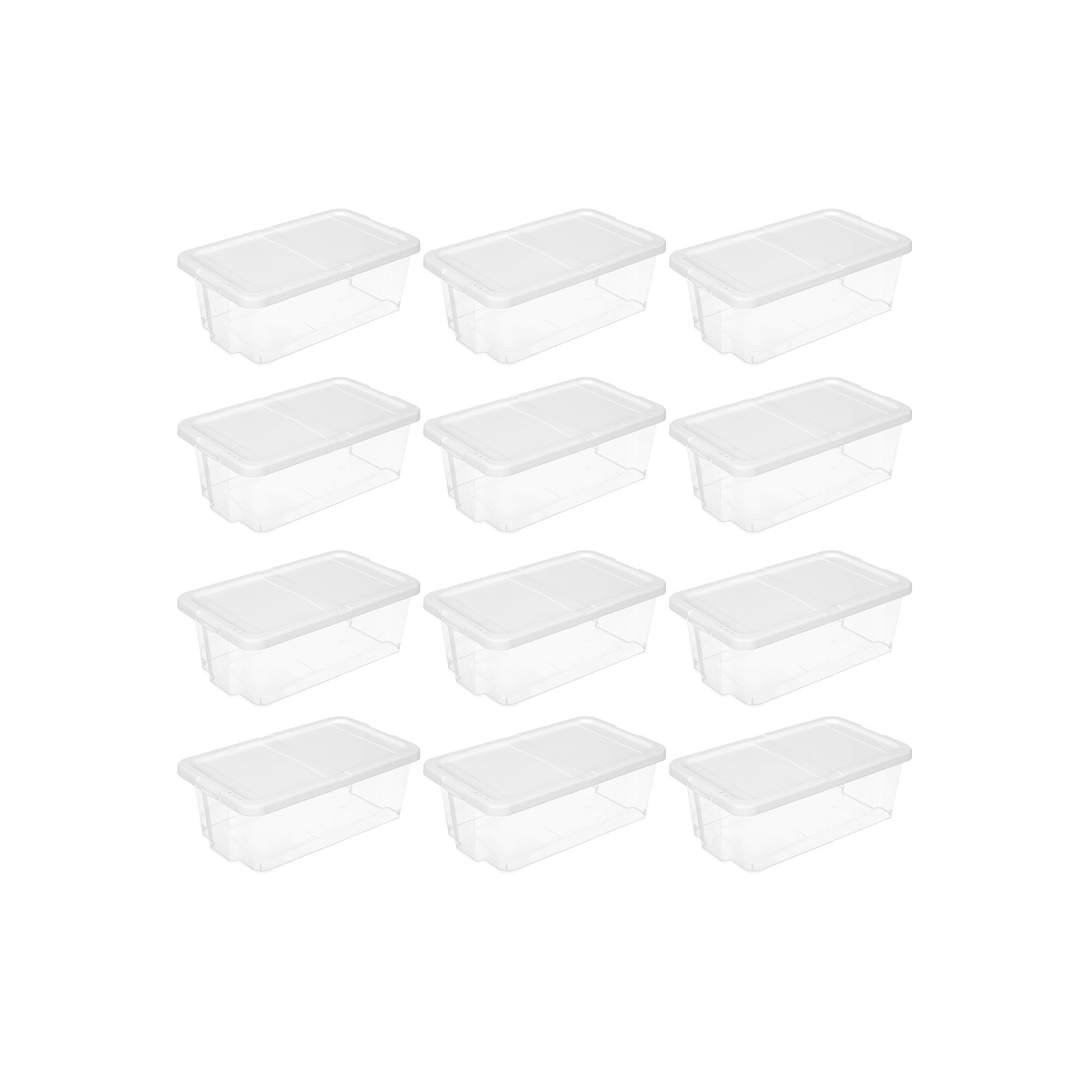 SONGMICS Schuhboxen mit Deckel, 20er Set, stapelbare Schuhkartons