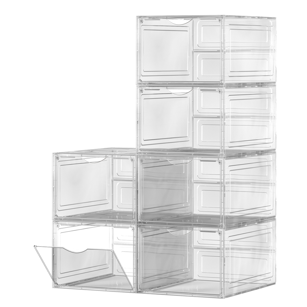 Transparenter weißer Schuhkarton