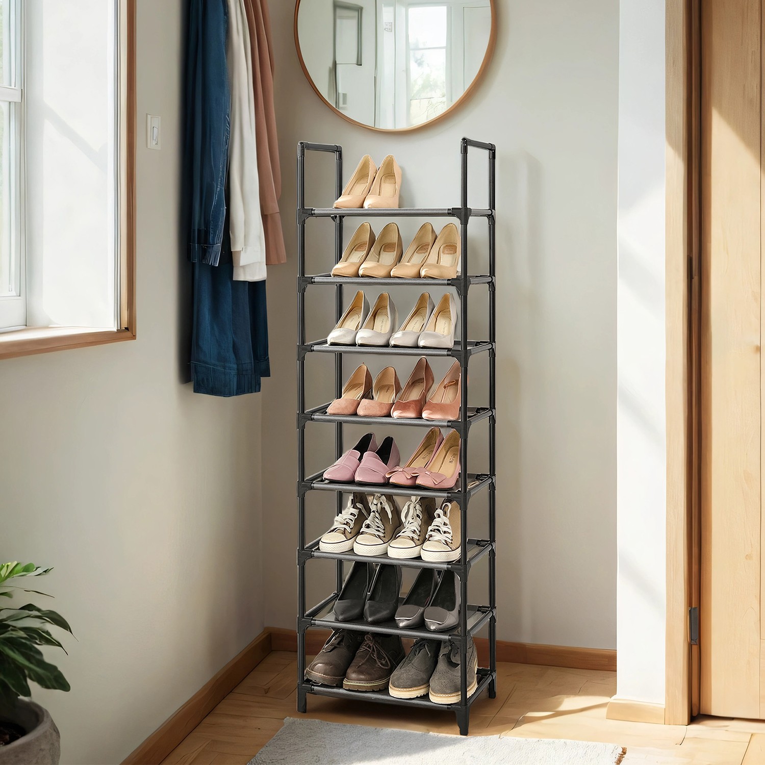 Schuhregal mit 8 Ebenen, Schuhablage, Schuhschrank