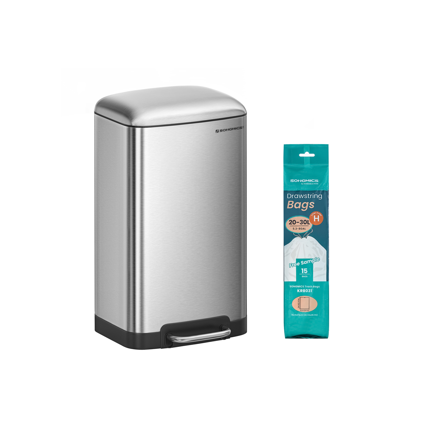 Mülleimer 30 L Edelstahl