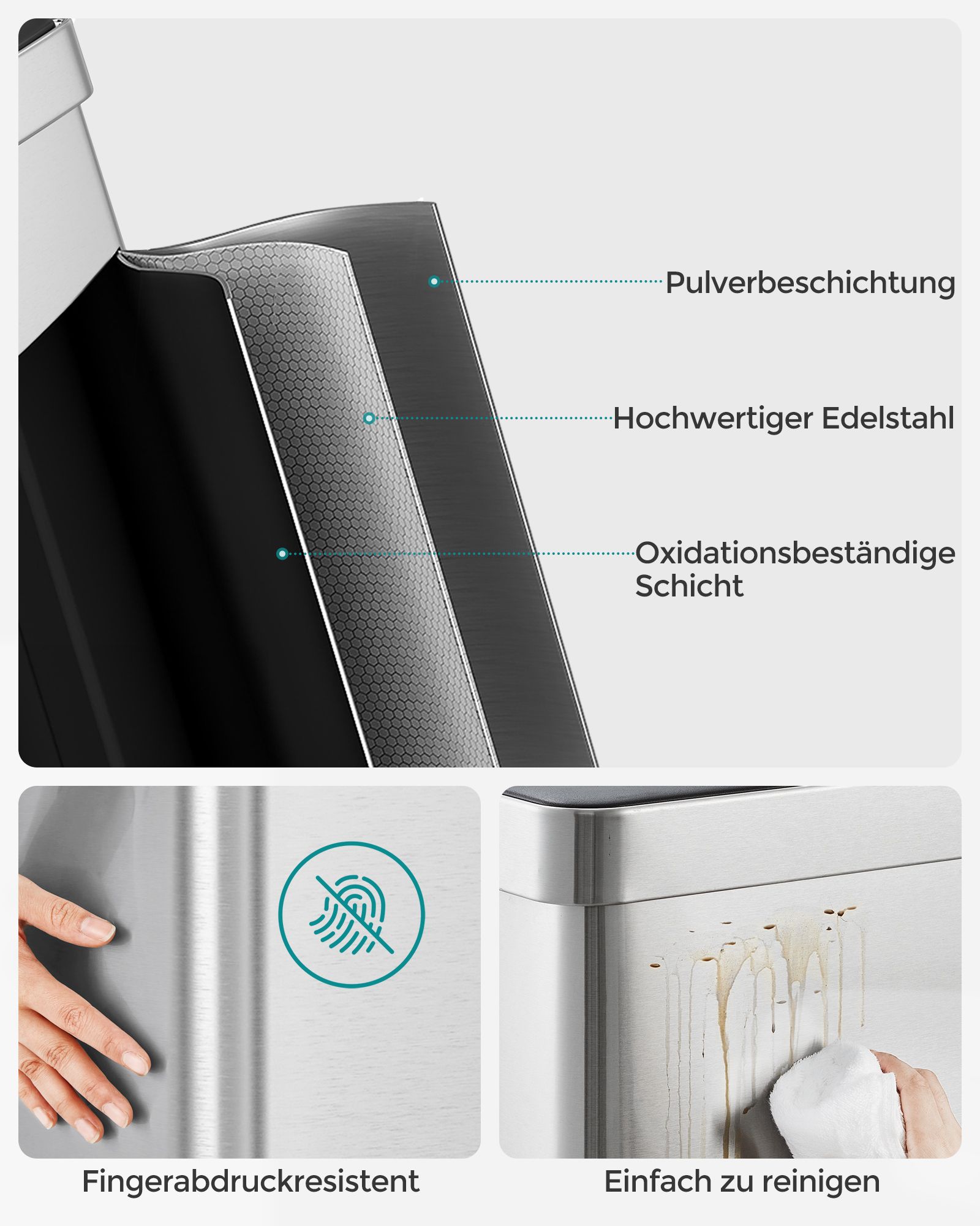 Virtuvės atliekų dėžė su Softclose dangčiu