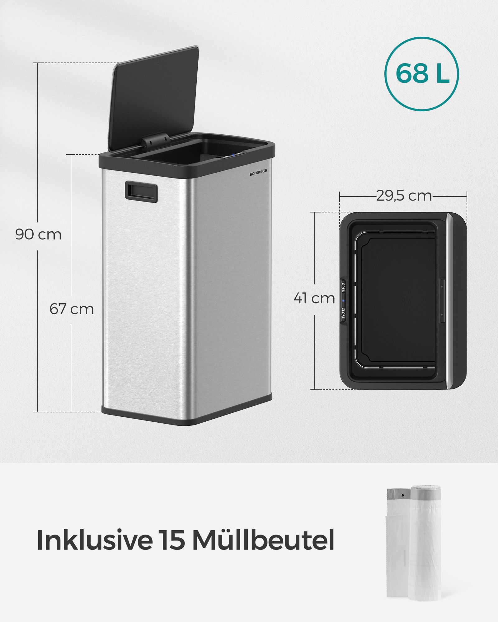 Šiukšliadėžė su judesio jutikliu