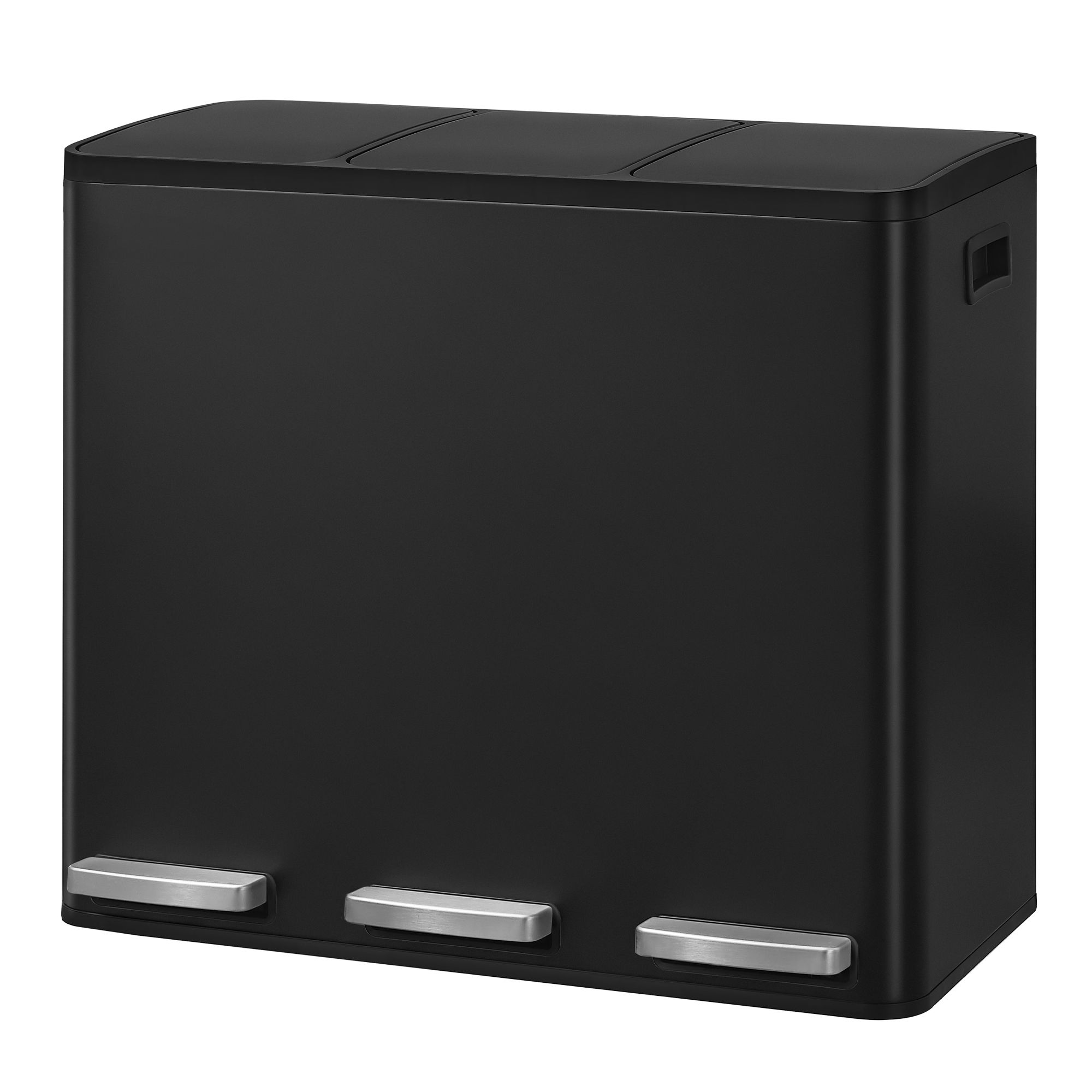 Abfalleimer 3 Fächer, Mülleimer 3 x 18 L, Tretmülleimer Softclose-Deckel