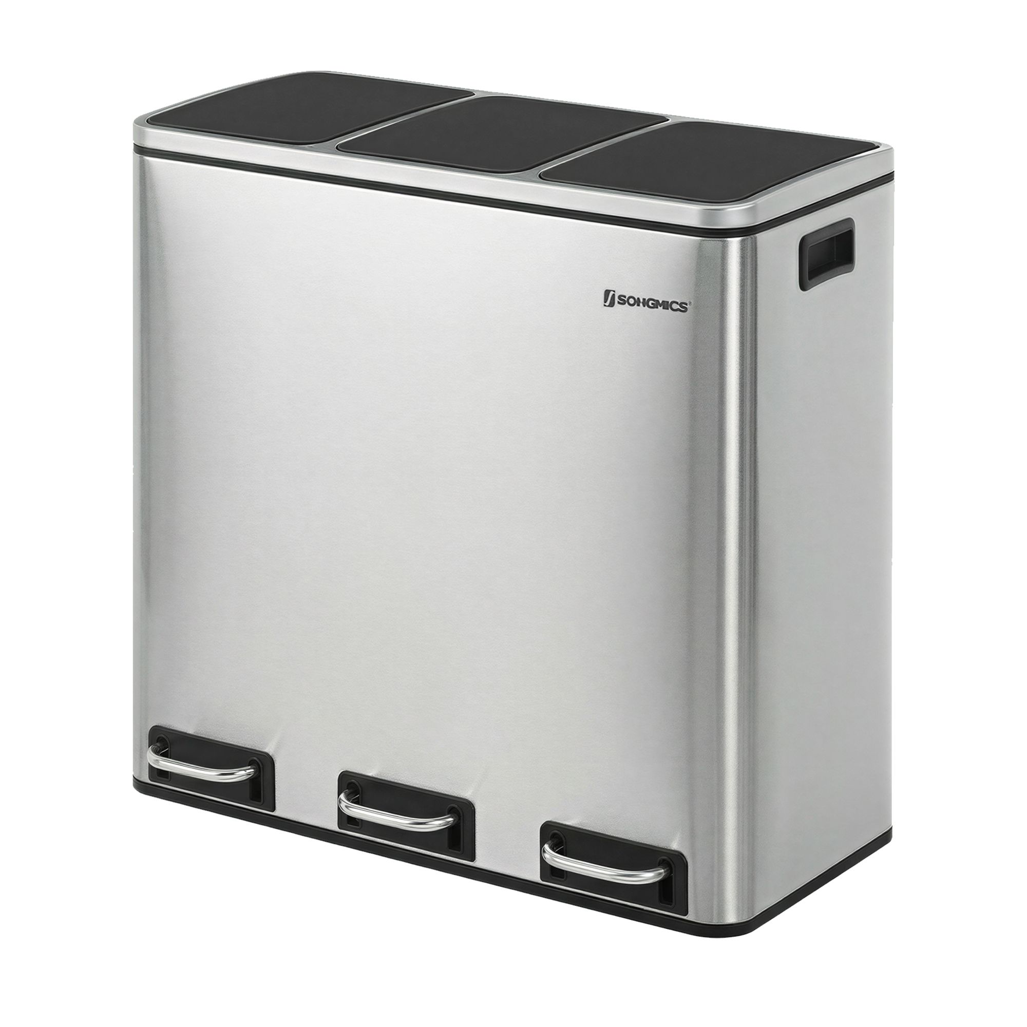 Mülleimer Küche, 3 x 18 L, Mülltrennsystem 3 Fächer