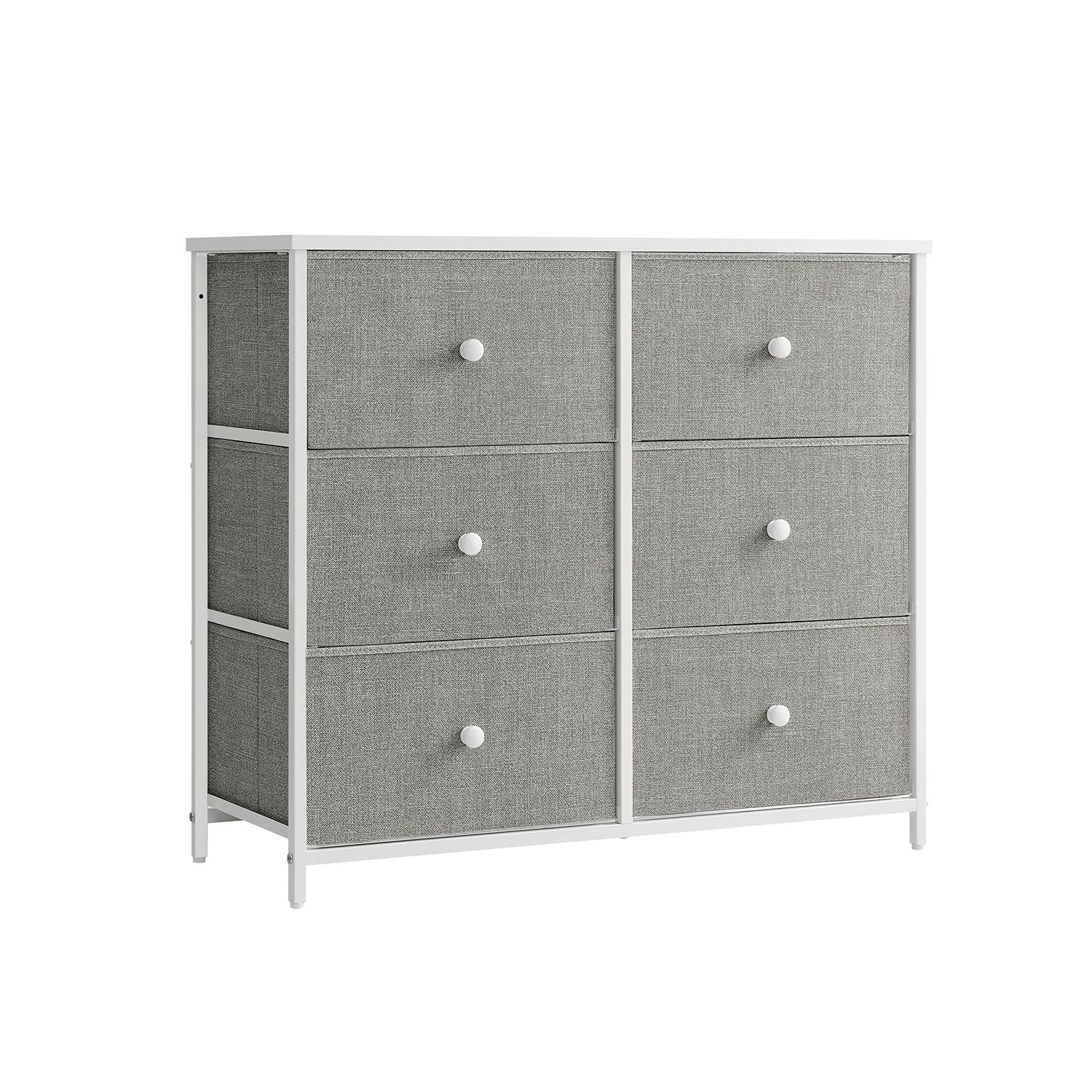 Kommode 6 Stoffschubladen mit Metallrahmen Organizer