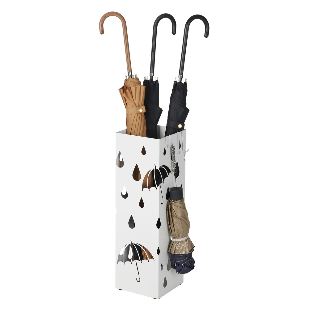SONGMICS Schirmständer LUC49W weiß, Metall