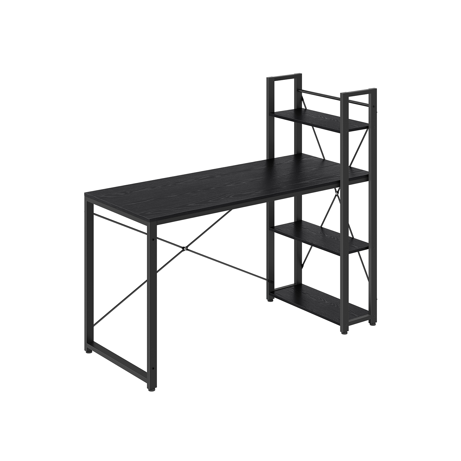 Songmics - vasagle Schreibtisch Computertisch mit Regalböden rechts oder links120 cm langer Bürotisch Arbeitszimmer Homeoffice einfache Montage
