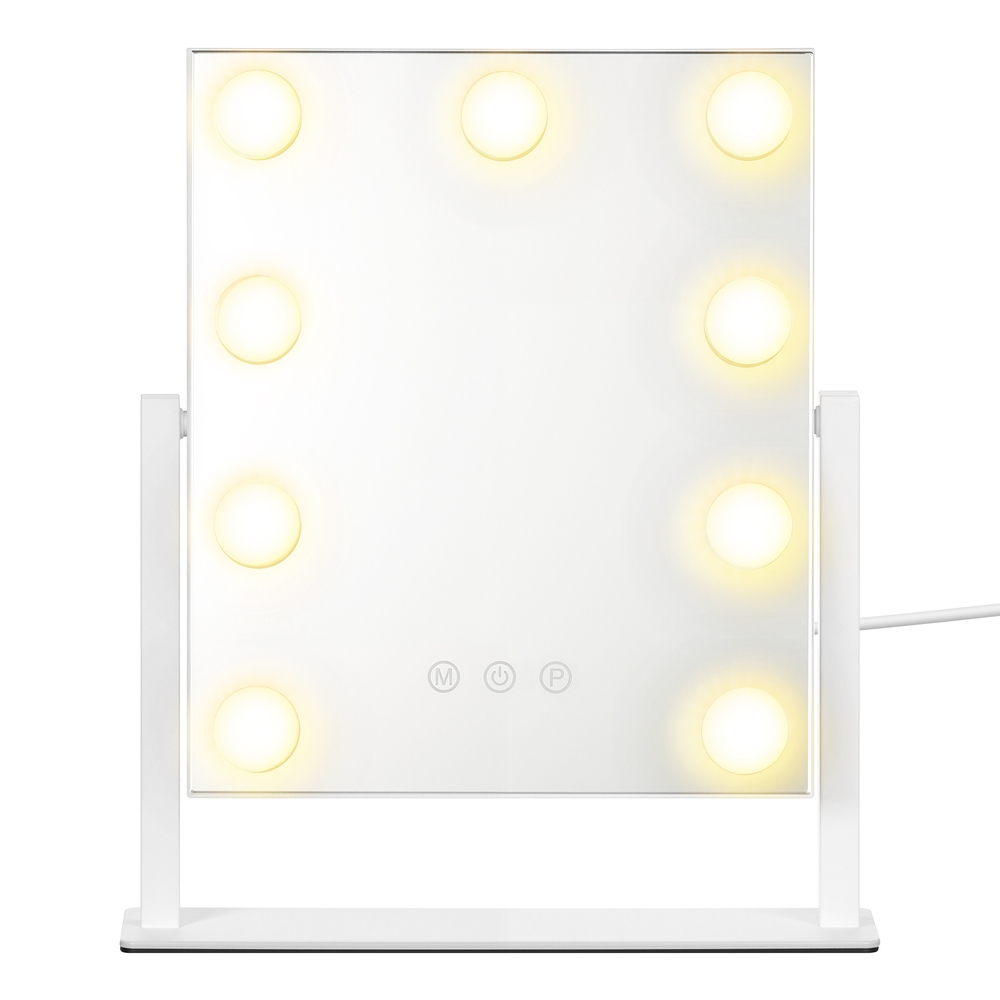 Make-up Spiegel mit LED-Beleuchtung, Kosmetikspiegel, Touch-Steuerung