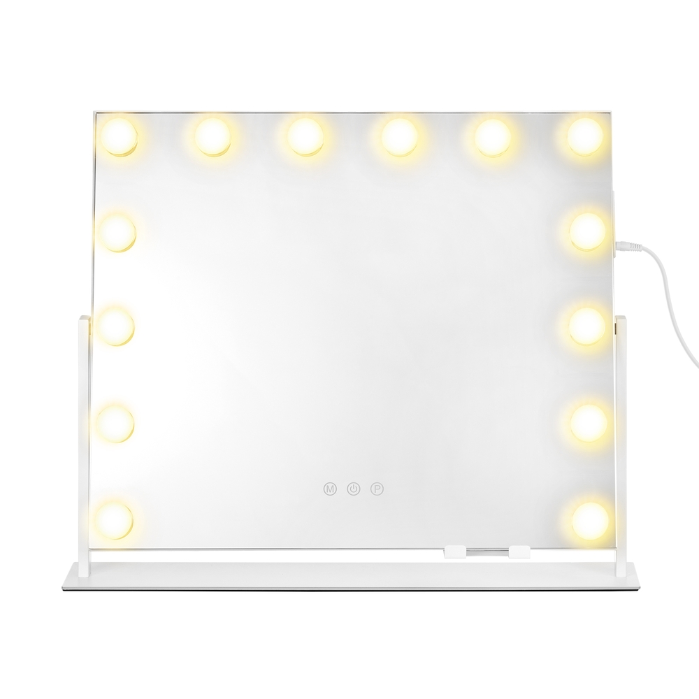 Make-up Spiegel mit LED-Beleuchtung, Kosmetikspiegel, Touch-Steuerung