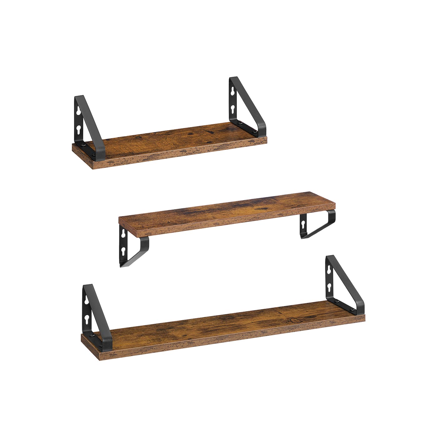 Industrie-Look Wandregale 3er Set