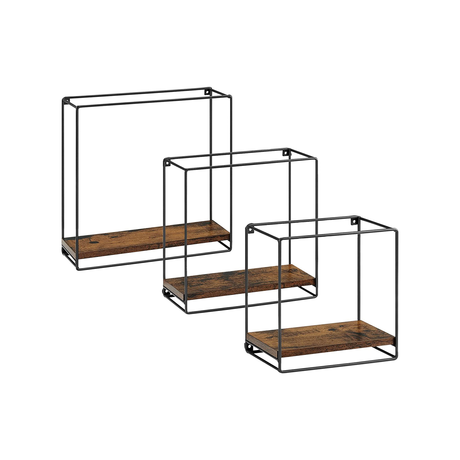 3er Set Wandregale im Industrie-Design