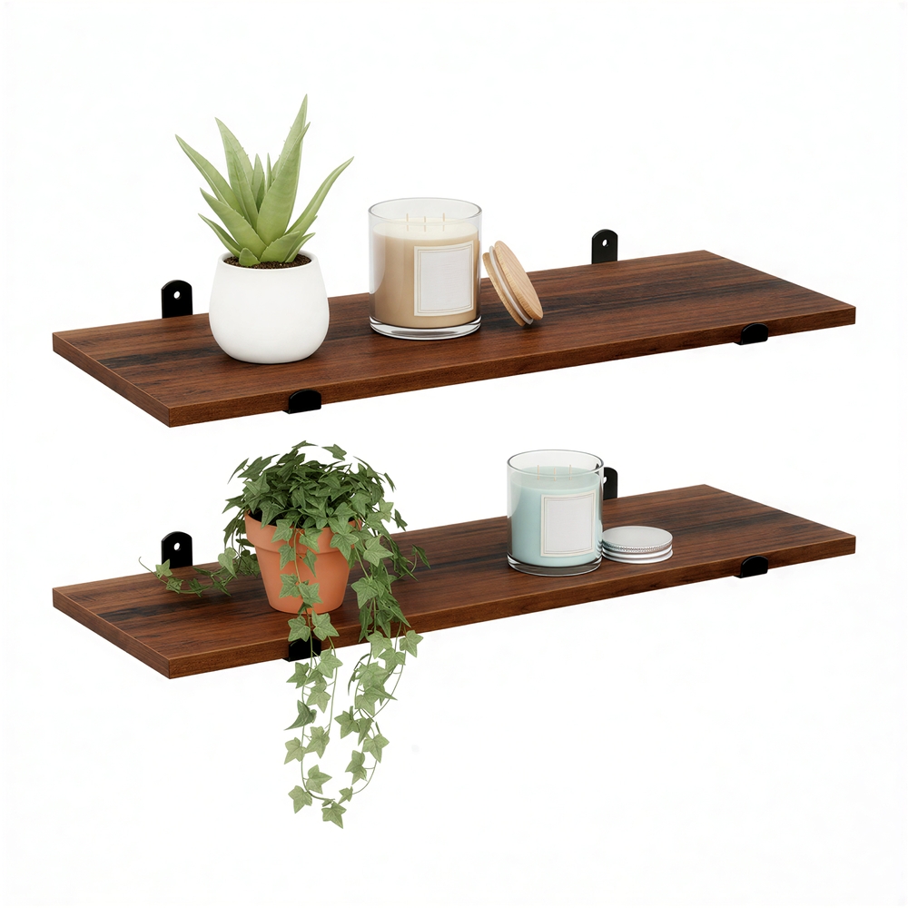 2 Wandregale, Retro-Stil, 60 x 20 x 7 cm