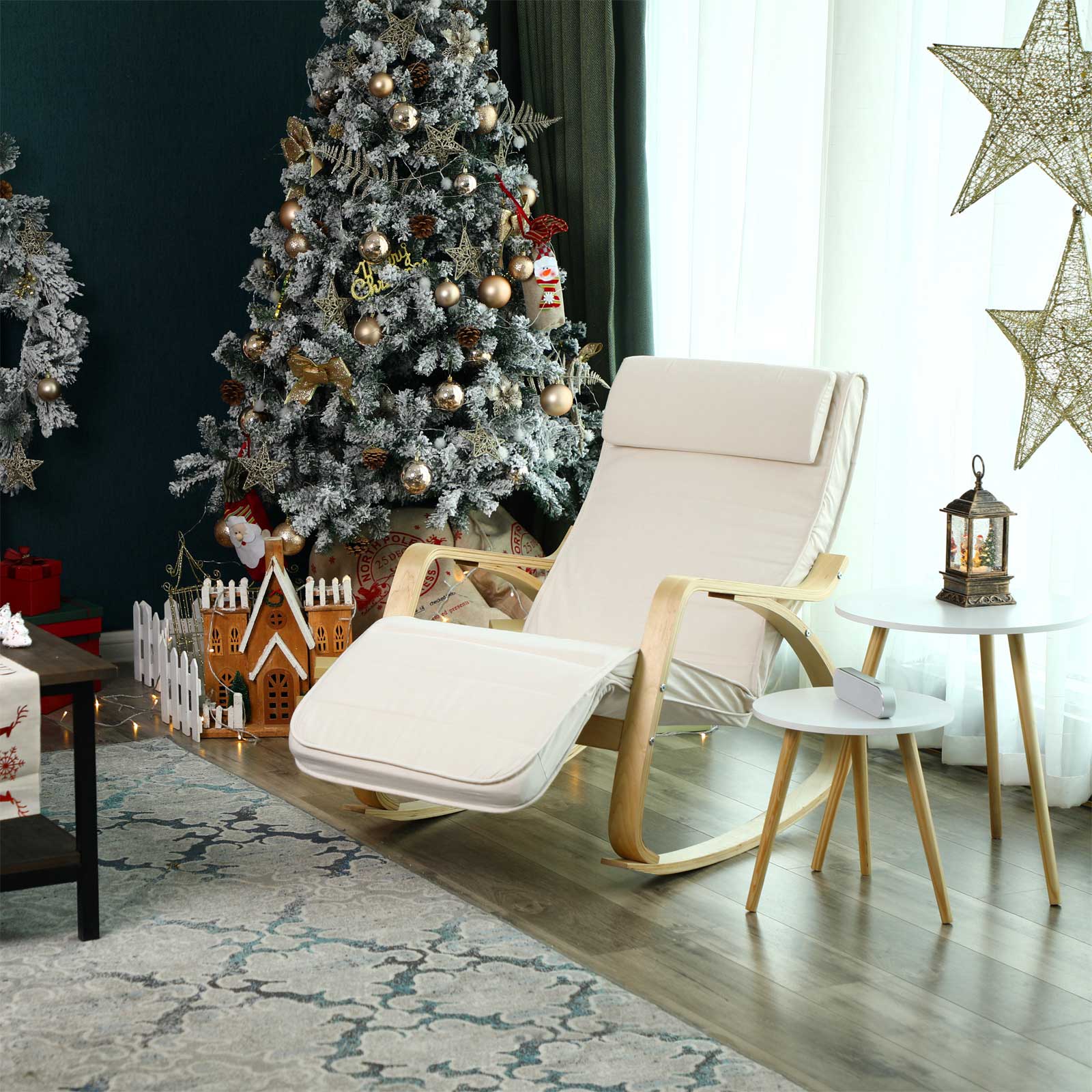 Sūpynės kėdė iš beržo medienos