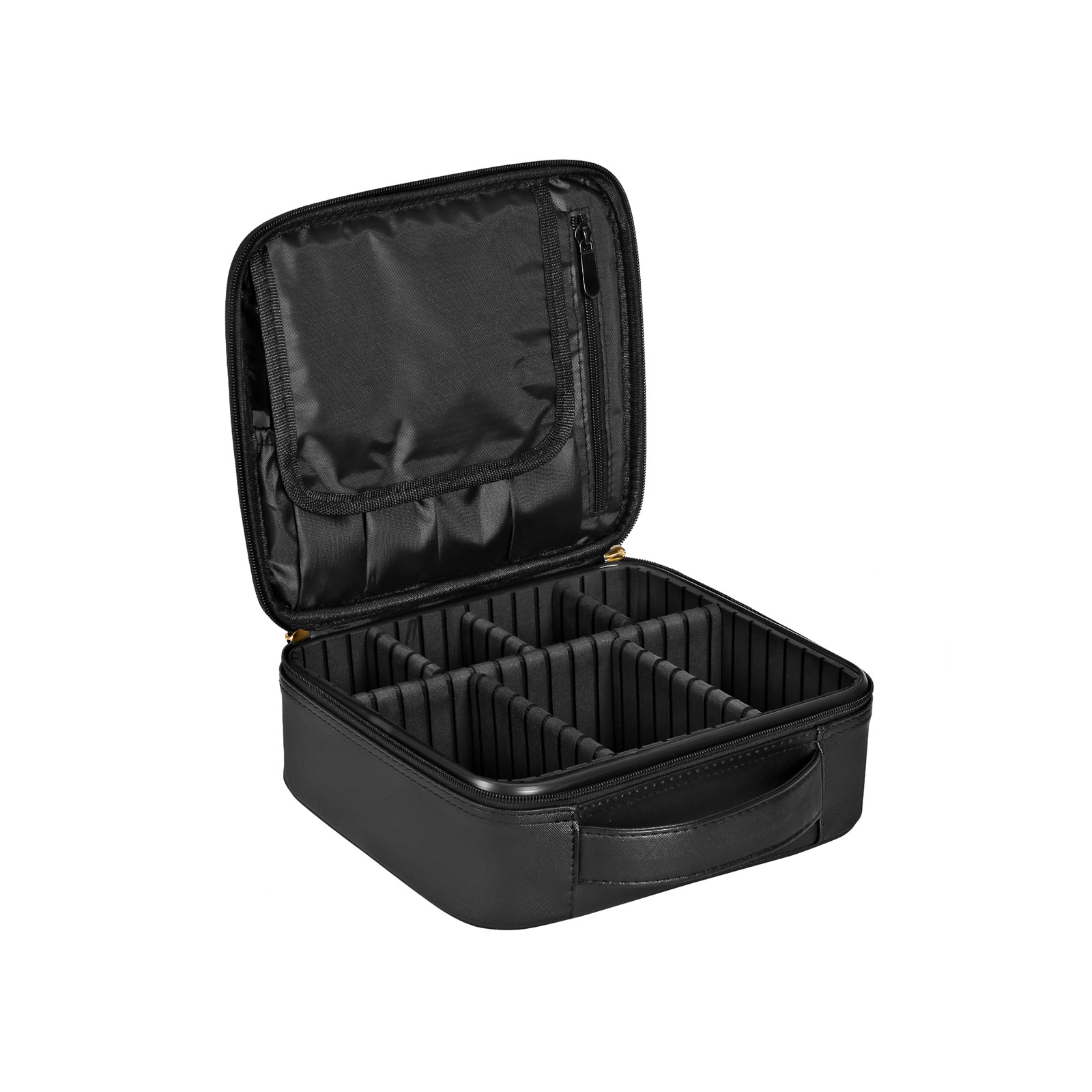 Kosmetiktasche mit Trennwänden Schwarz