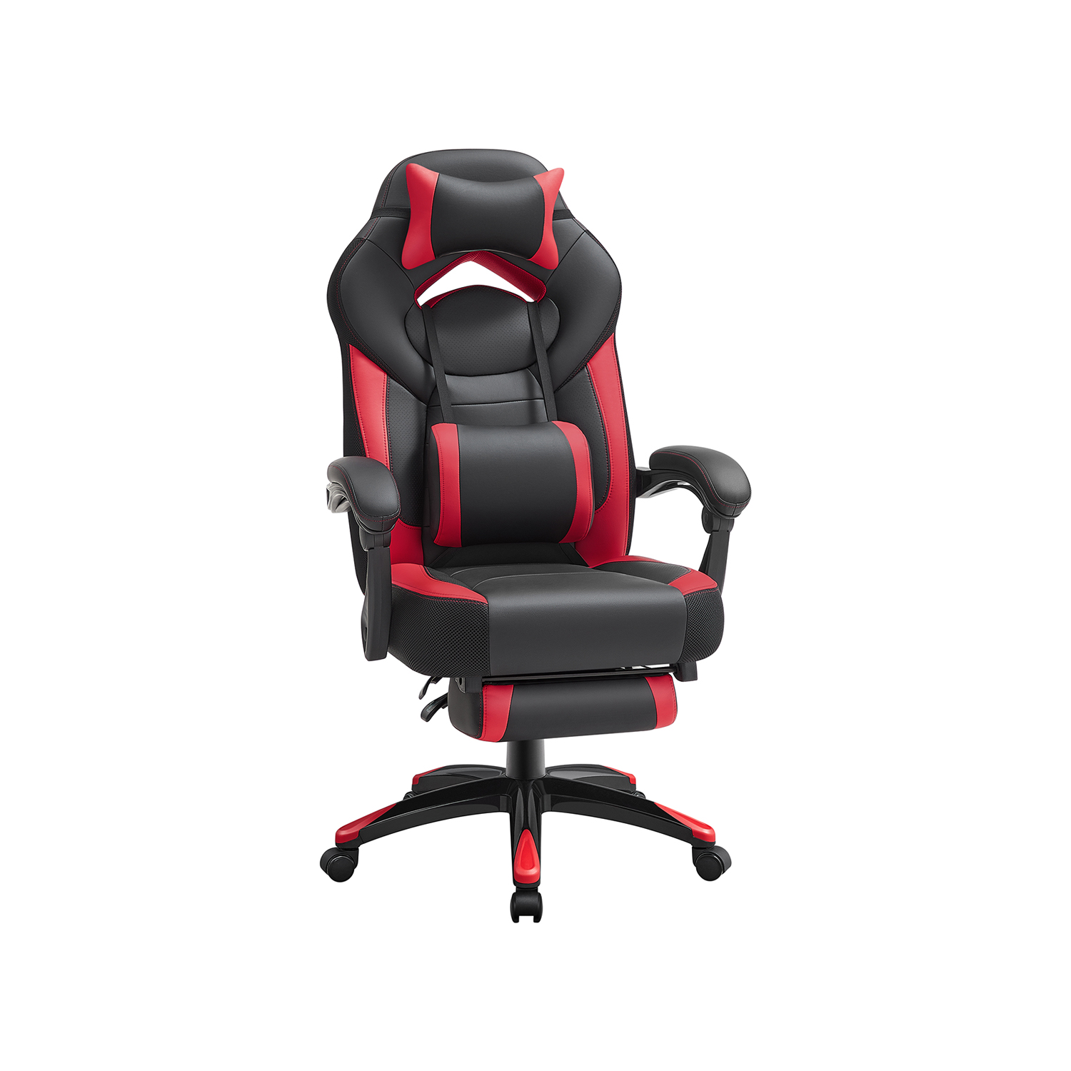 SONGMICS Gamingstuhl Kunstleder Schwarz-Rot