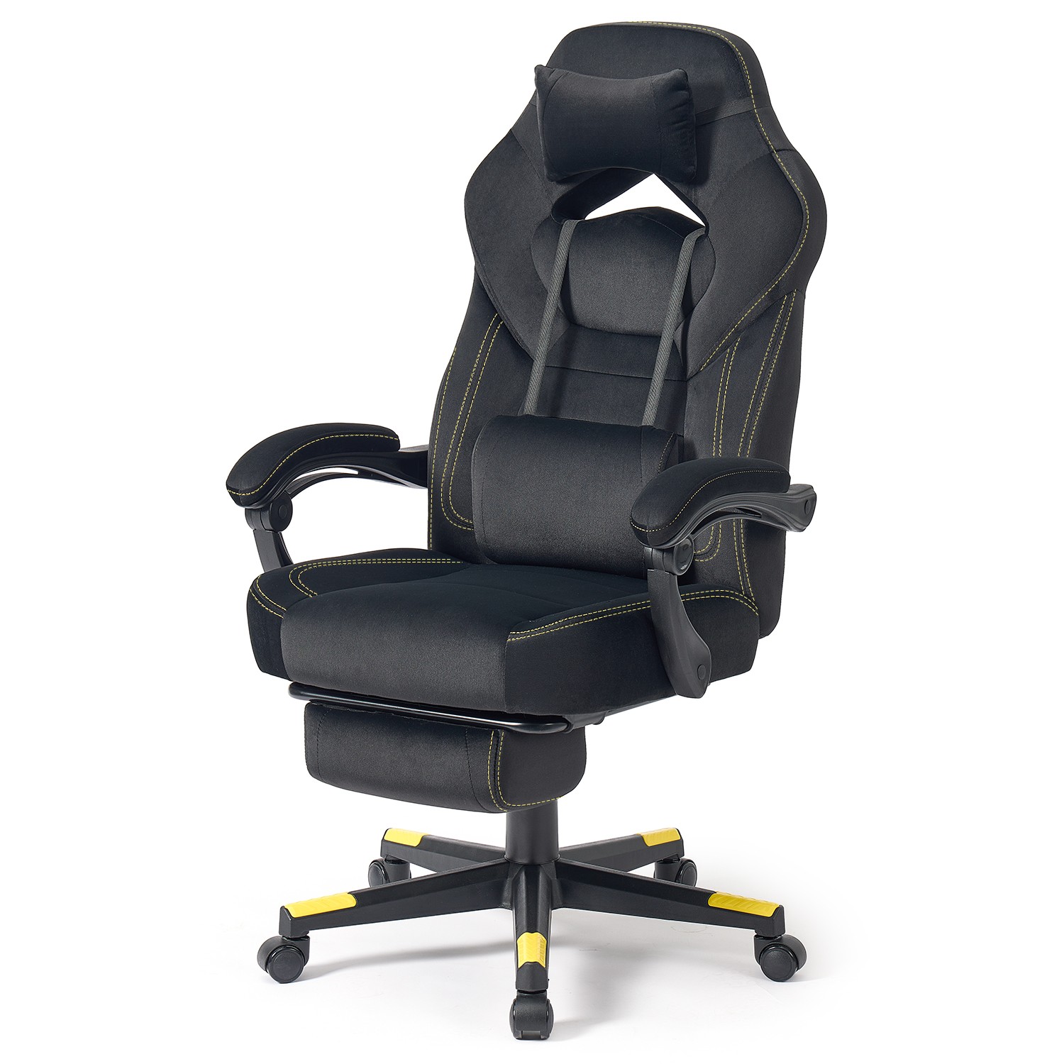 Bürostuhl mit verstellbarer Höhe, ergonomischer Chefsessel, klappbare Fußstütze