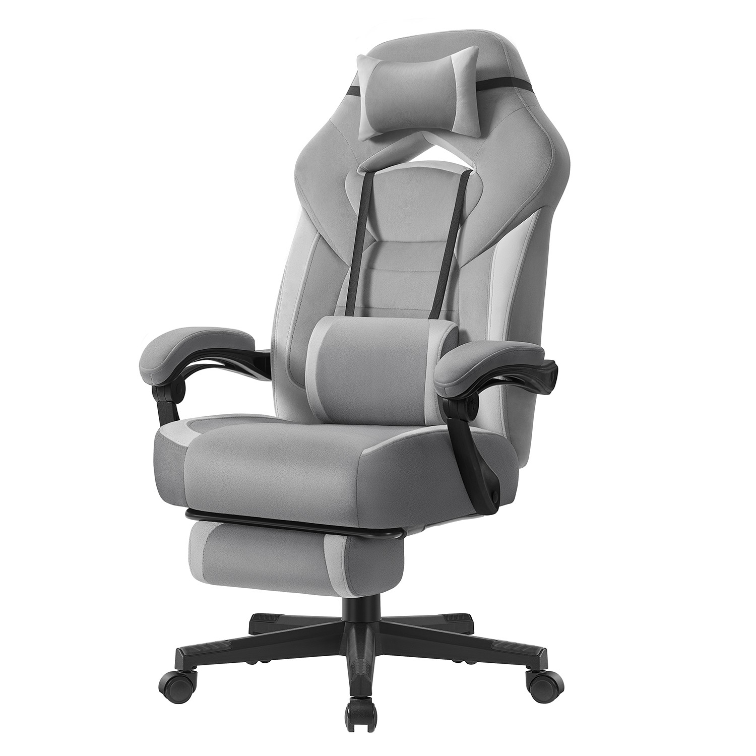 Bürostuhl mit verstellbarer Höhe, ergonomischer Chefsessel, klappbare Fußstütze
