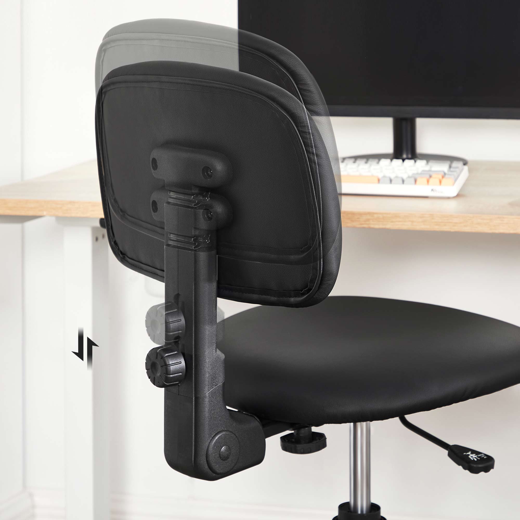 Ergonominė sukamoji kėdė juoda