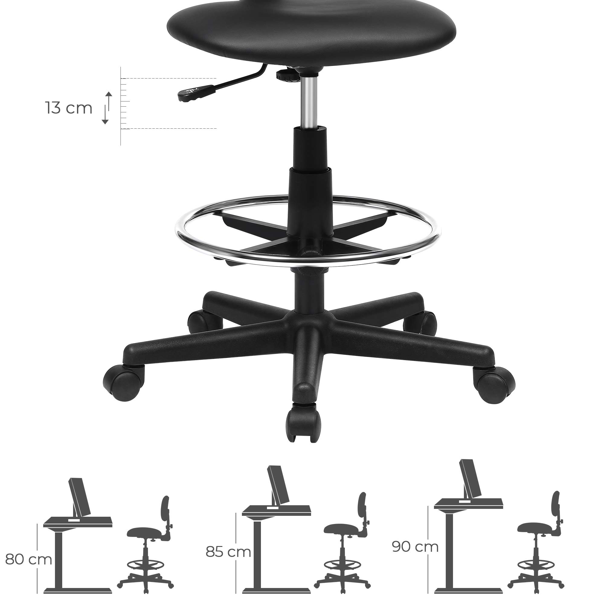 Ergonominė sukamoji kėdė juoda