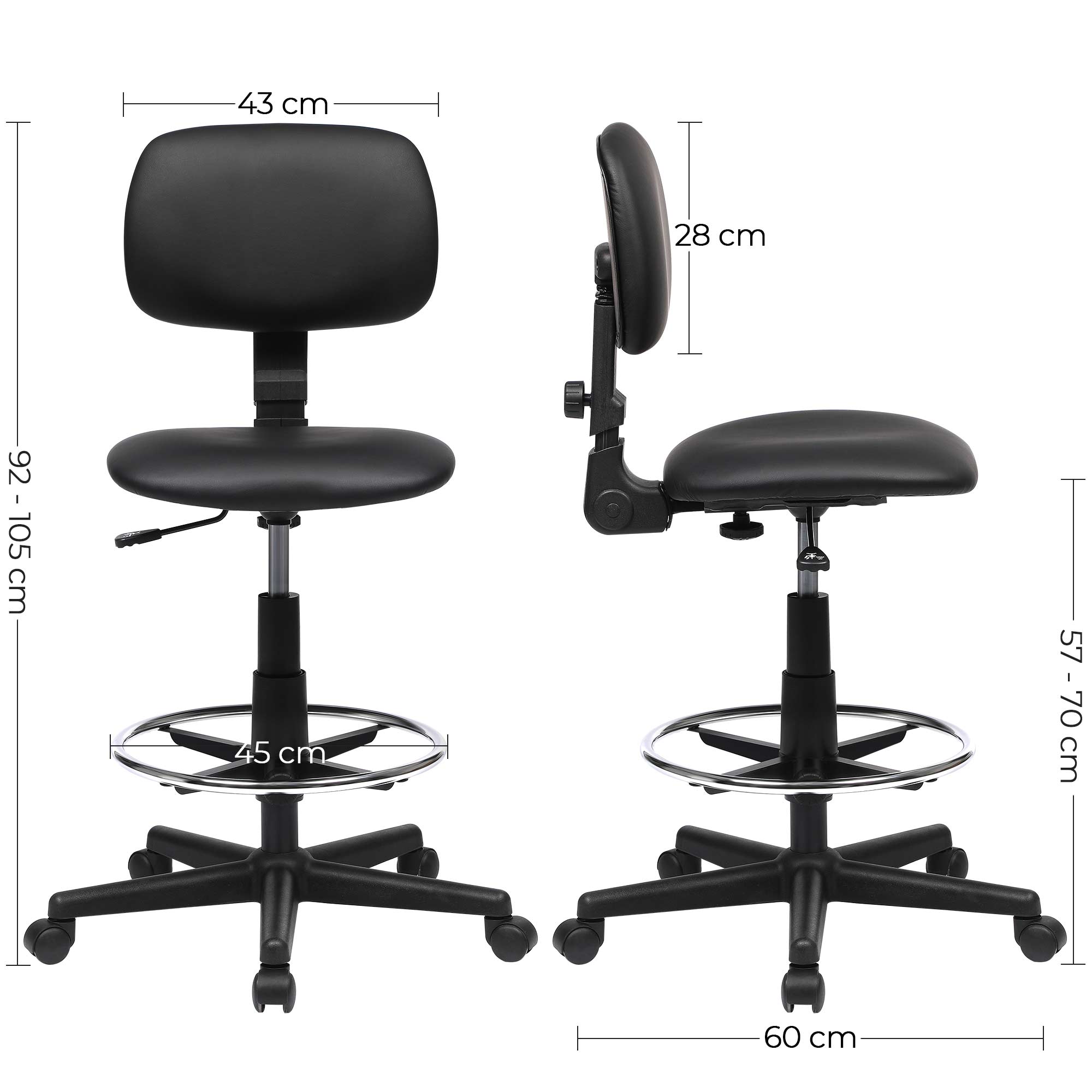 Ergonominė sukamoji kėdė juoda