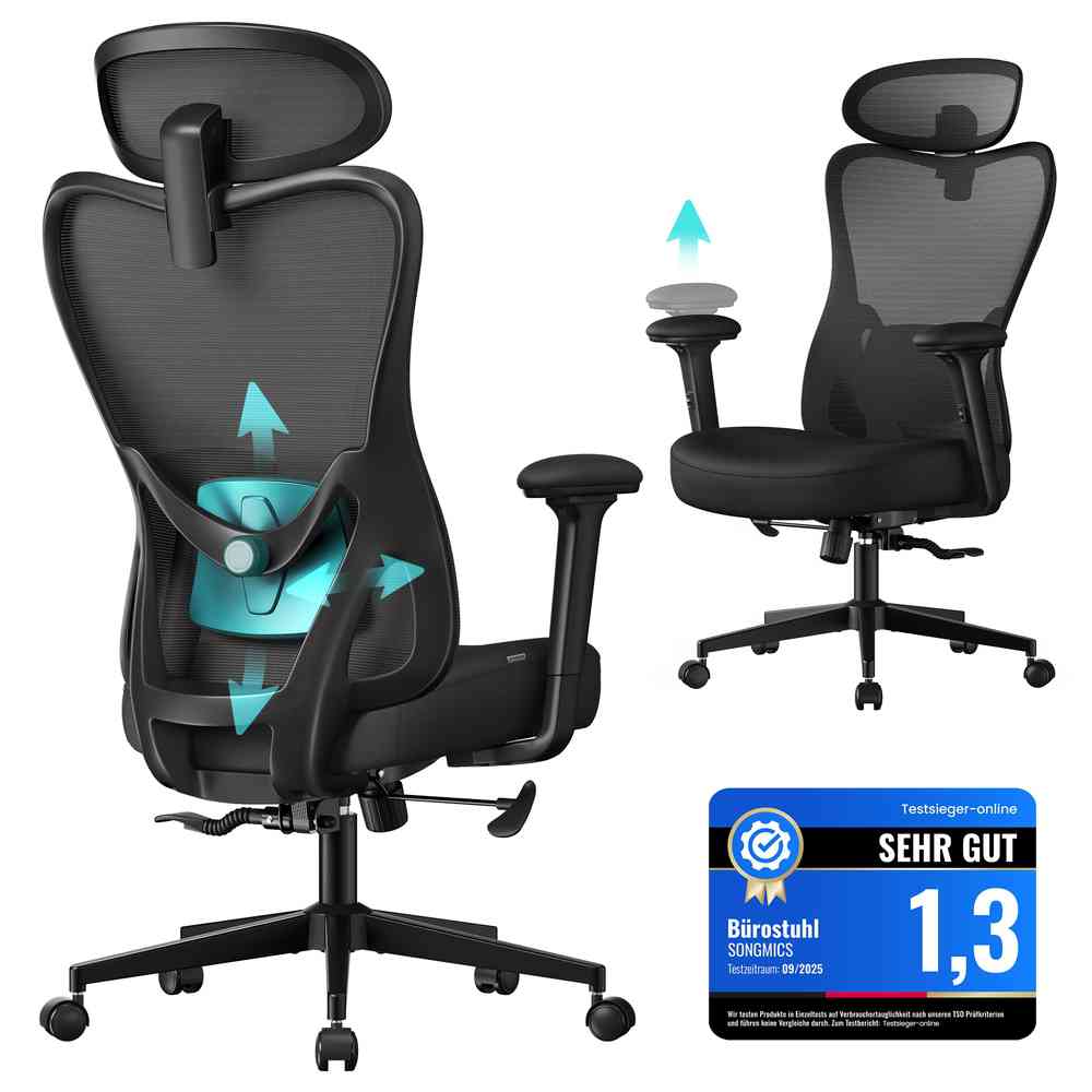 Gaming-Stuhl mit verstellbarer Kopfstütze