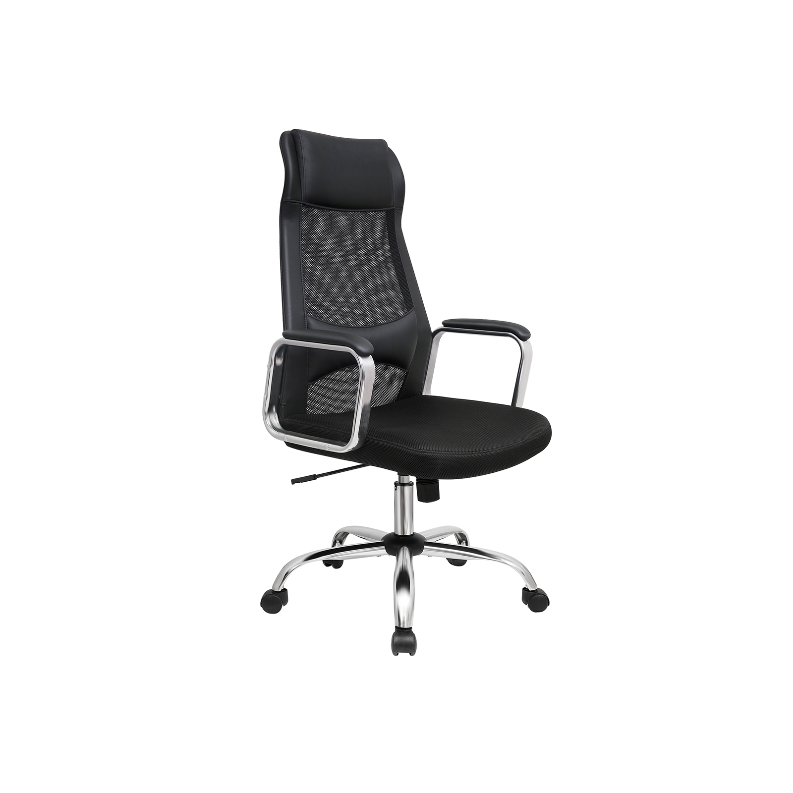Songmics - Bürostuhl Schreibtischstuhl mit Netzbespannung ergonomischer Computerstuhl atmungsaktive Rückenlehne mit Kopf- und Lendenstütze