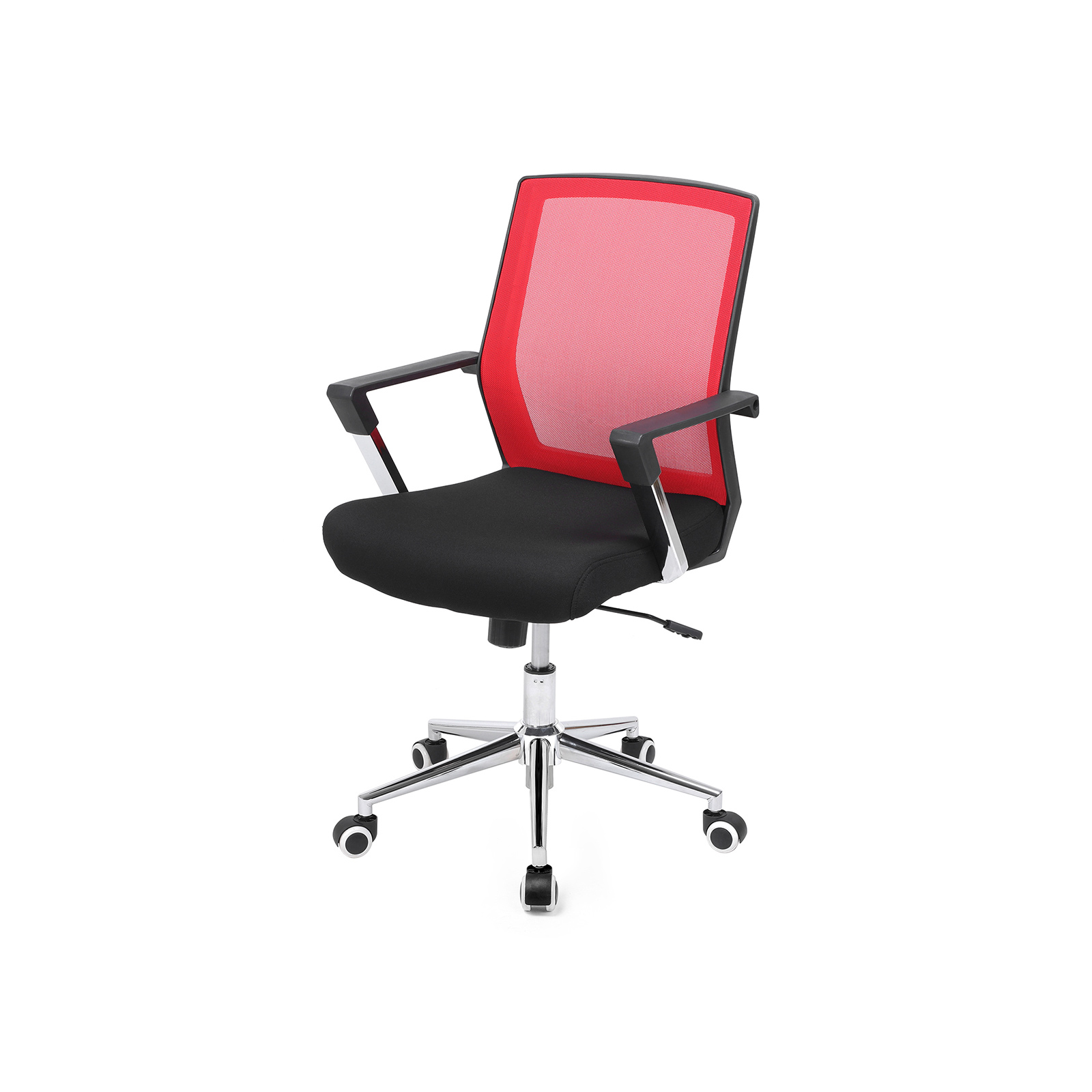 Bürostuhl mit Netzbezug Rot-Schwarz