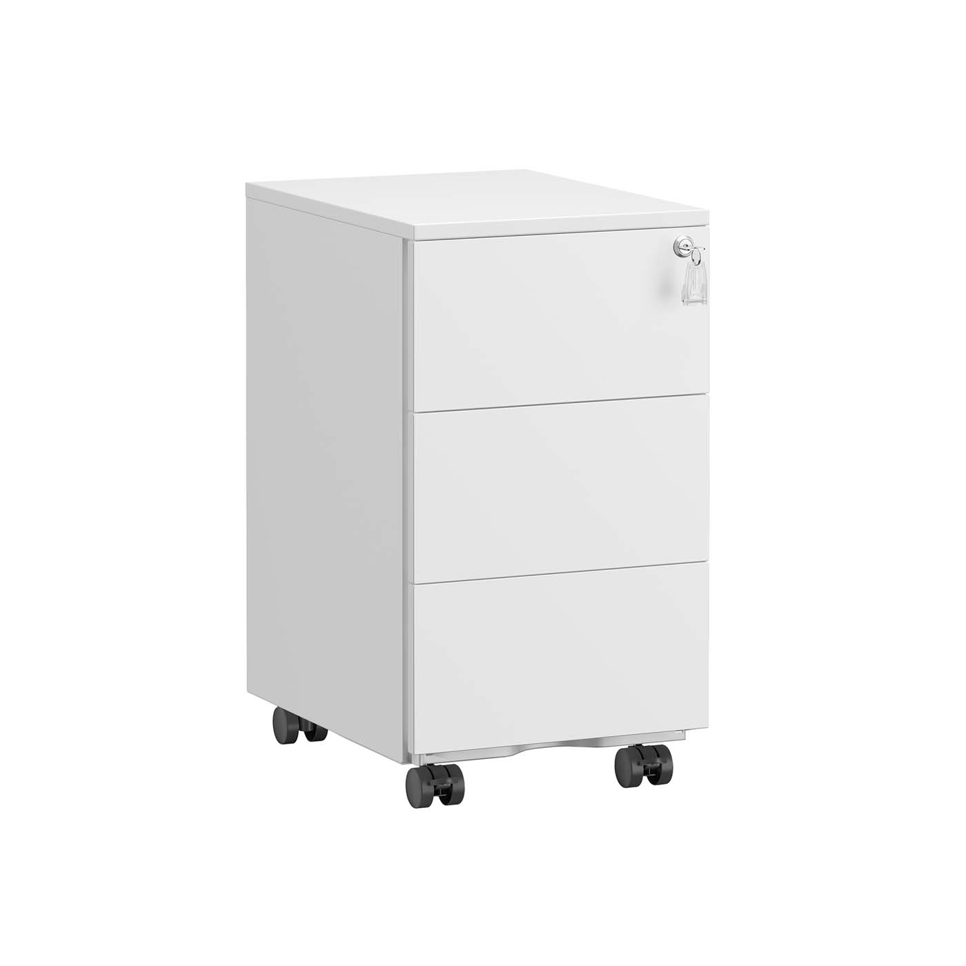 Schubladenschrank mit 3 Schubladen 40 x 30 x 54 cm mattweiß