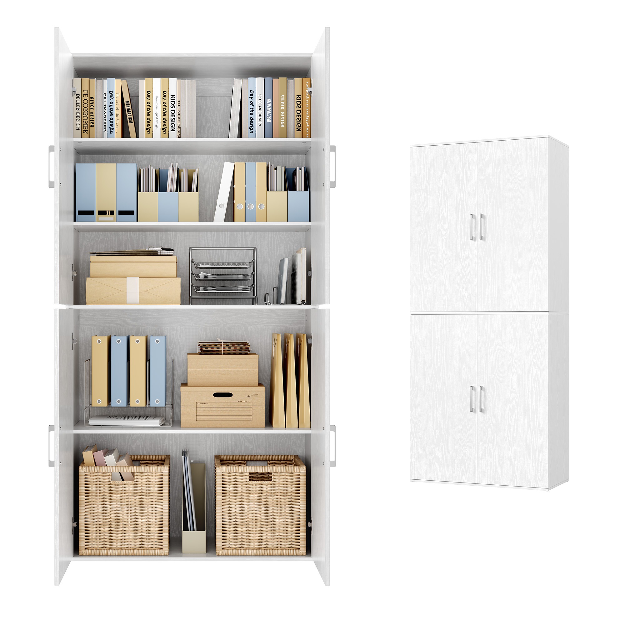 Mehrzweckschrank, mit Griffen, Holzspanplatte