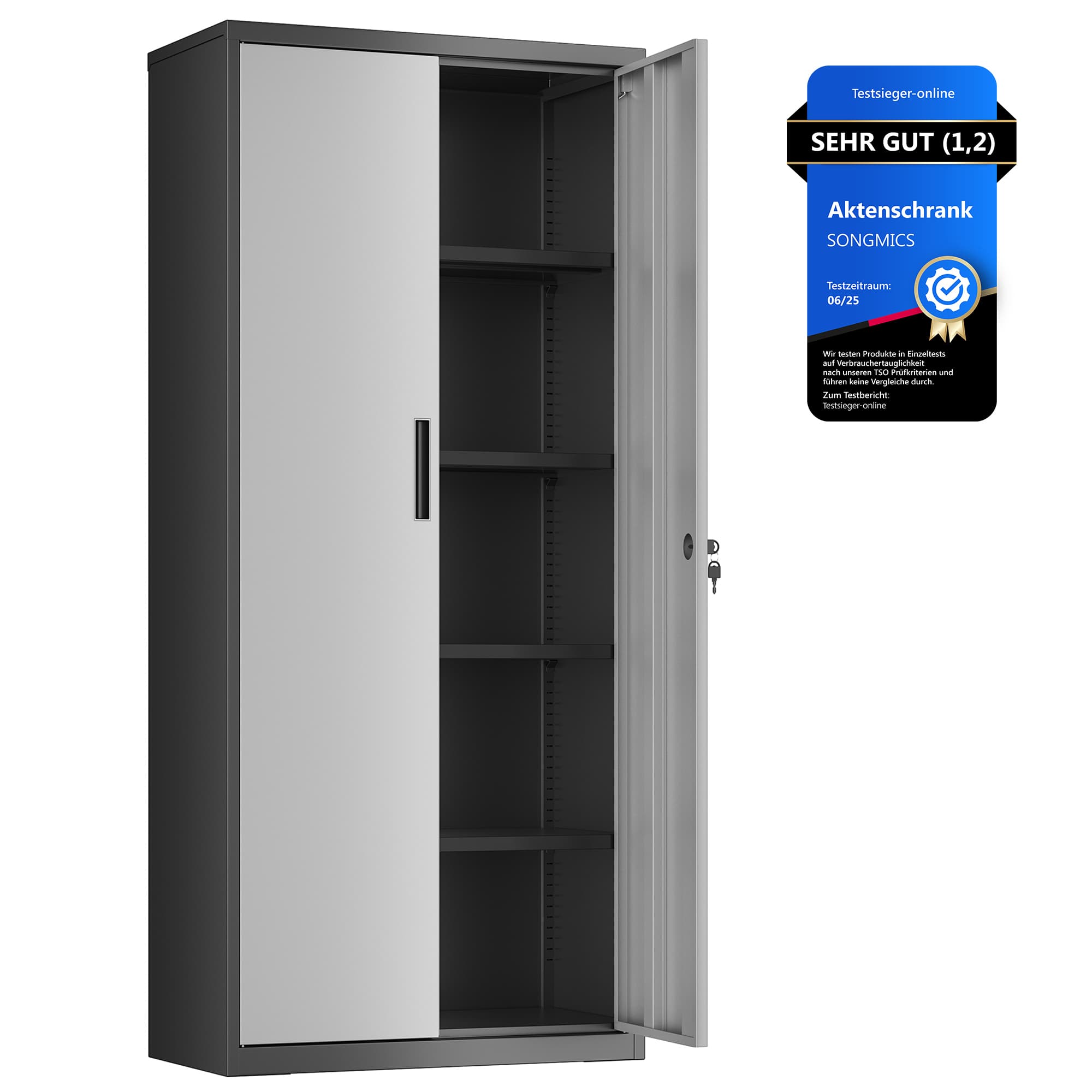 Aktenschrank 5 Ebenen mit verstellbaren Ablagen