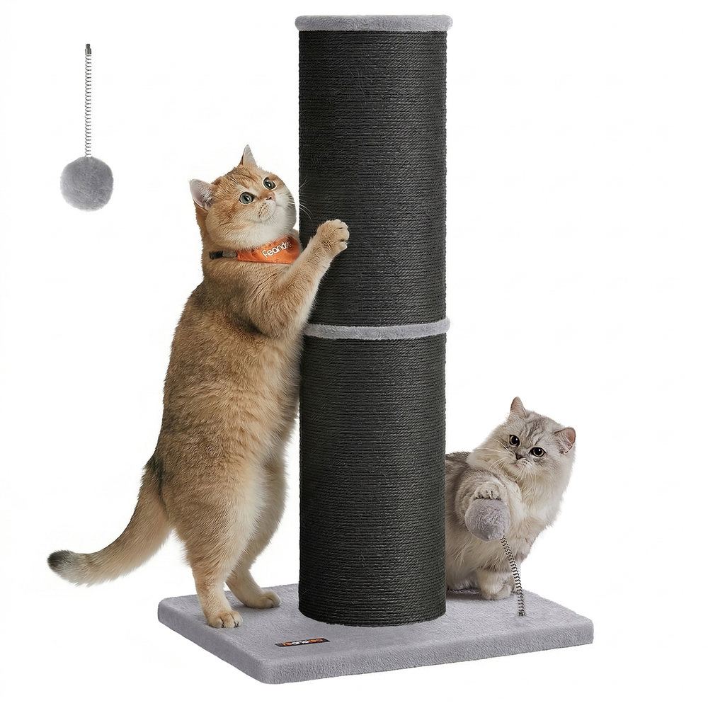 Kratzbaum Katzenbaum 85 cm hoch Sisalstamm XXL tintenschwarz