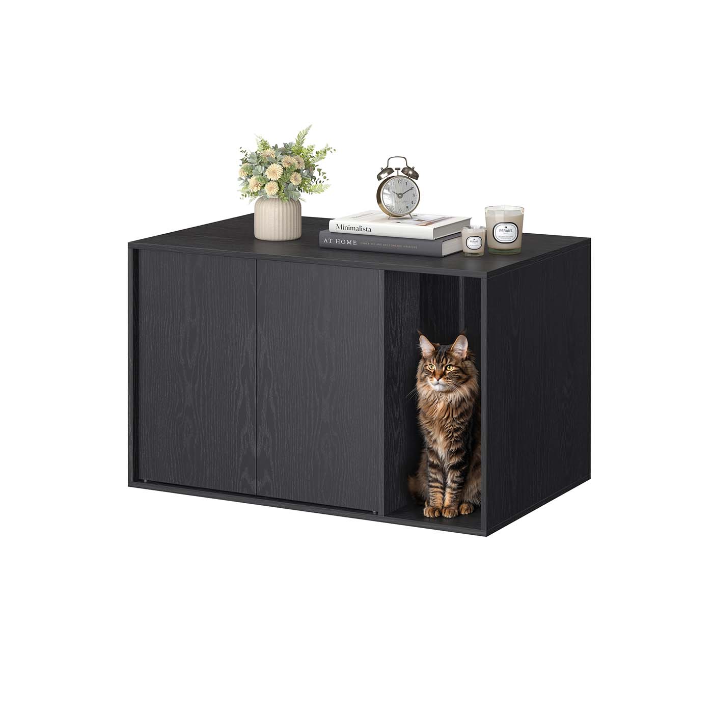 Katzenklo-Schrank mit Push-to-Open Türen für große Katzen