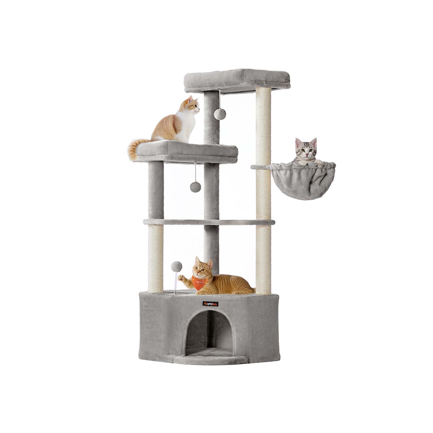 Katzenbaum mit großer Höhle und mehreren Spiel- und Liegeflächen