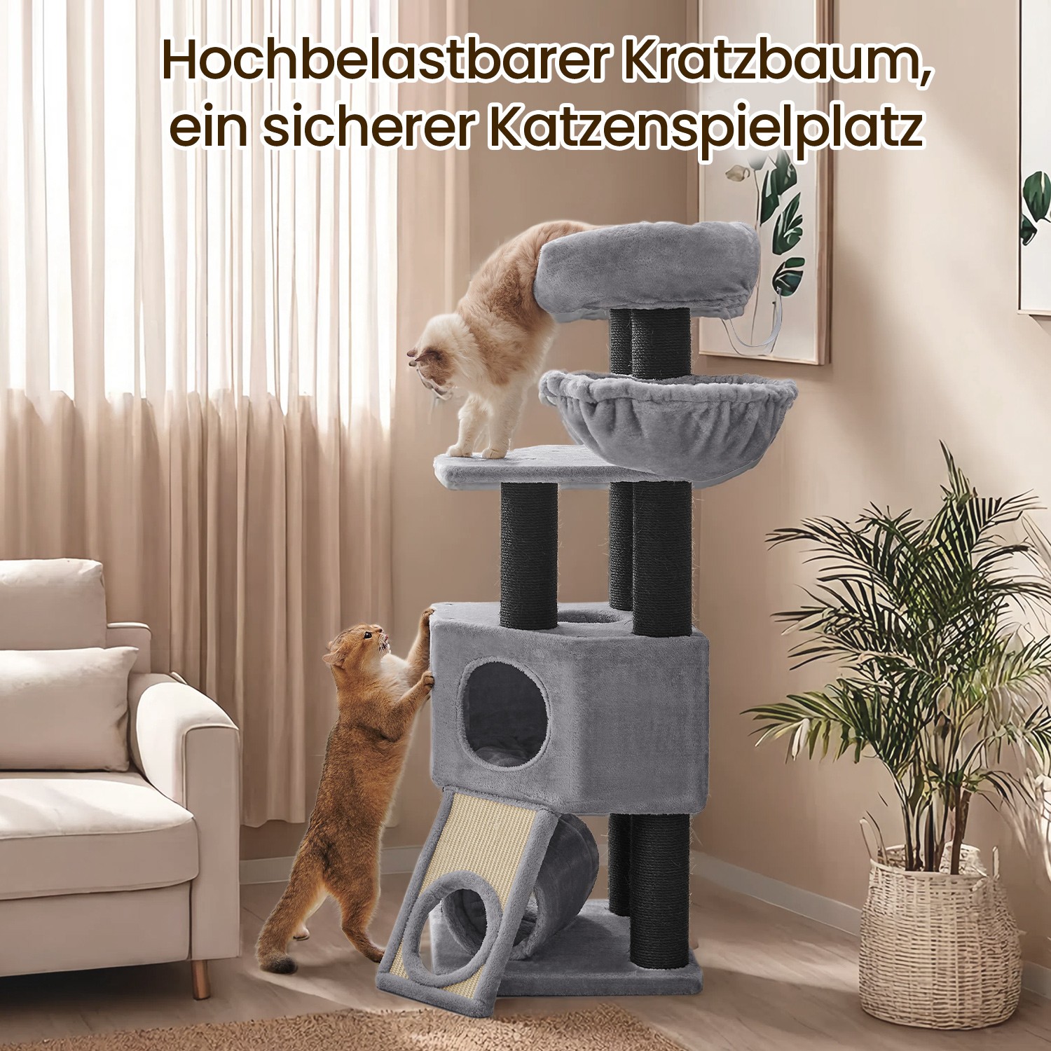 VASAGLE Barhocker LBC069B81V1 braun Kunstleder, 2 St.